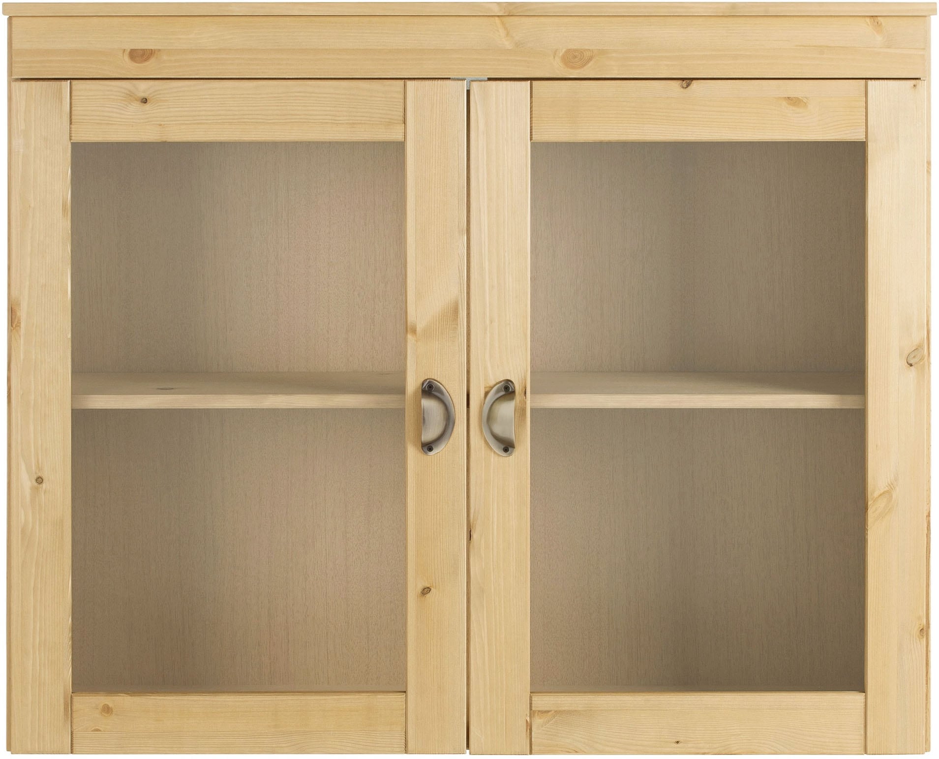 Home affaire Glashängeschrank »Oslo« 100 cm breit, aus massiver Kiefer, mit 2 Glastüren, Metallgriffe