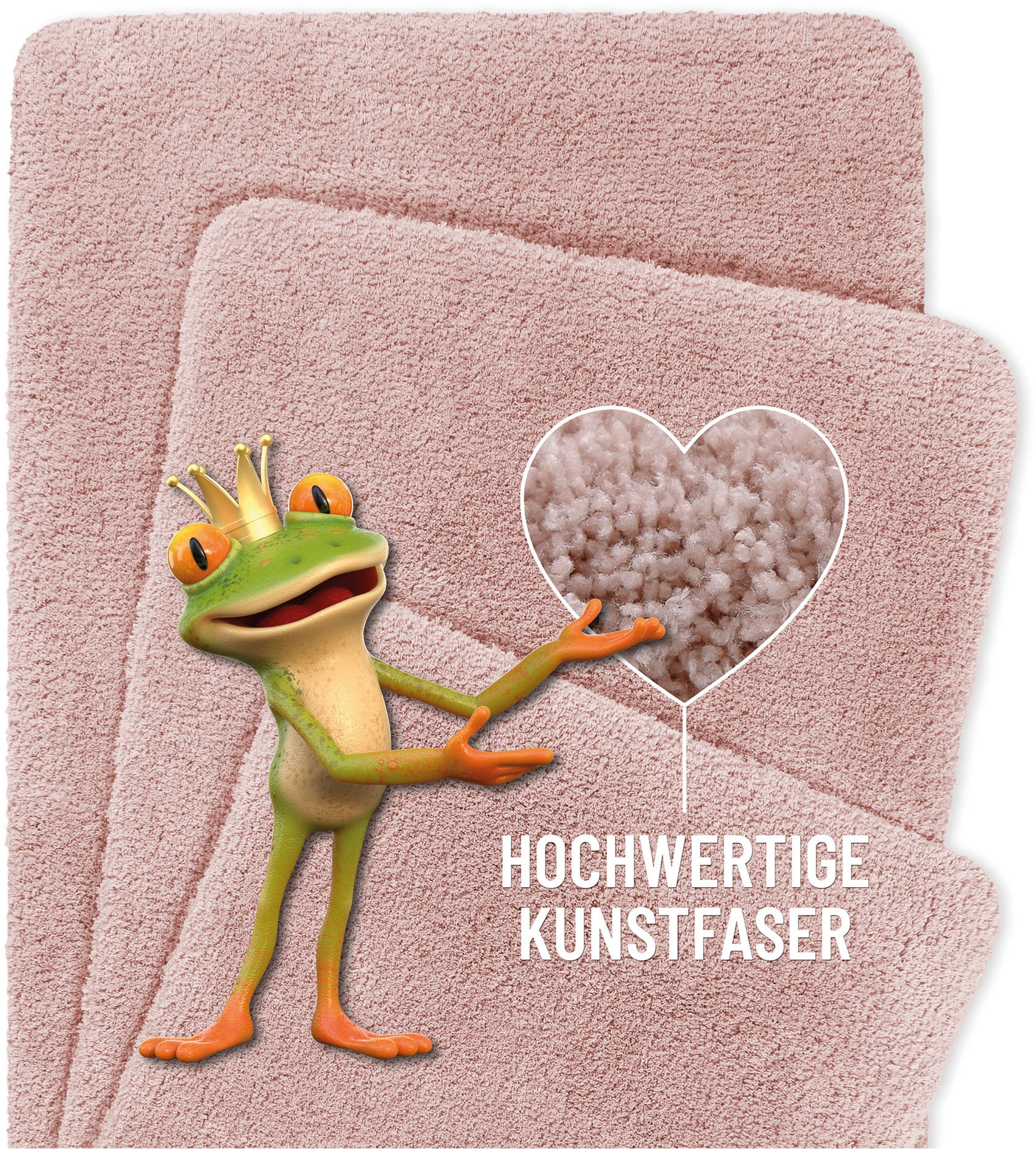 Homie Living Badematte »Porto Azzurro« Höhe 30 mm rutschhemmend beschichtet fussbodenheizungsgeeignet | schnell trocknend Badteppich, uni, rechteckig & rund, waschbar, Badezimmerteppich