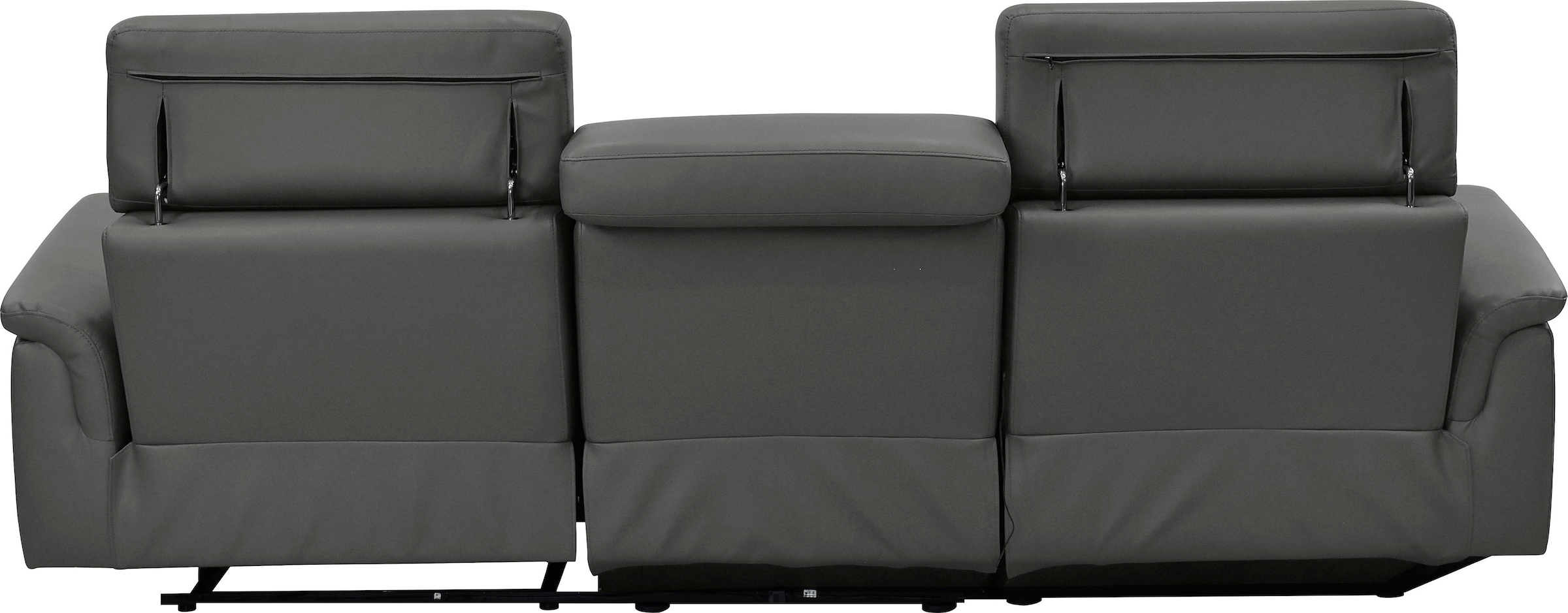 Home affaire Canapé d'angle »Pareli, L-Form, 259cm,m. Recamiere, Echtleder, Kunstleder, Webstoff« man. o. elektr. Relaxfunktion, USB/Kopfteilverstellg u. LED