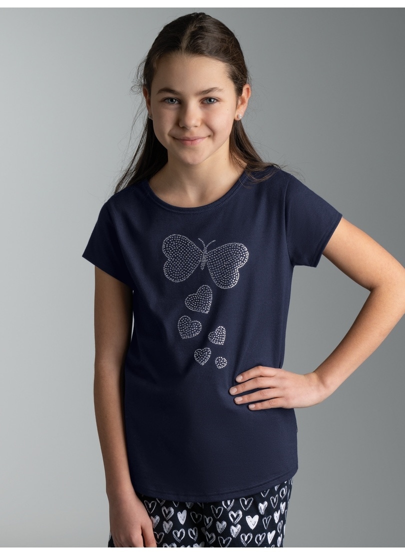 Trigema T-Shirt »TRIGEMA T-Shirt mit Strass Motiv "Schmetterling"« 1