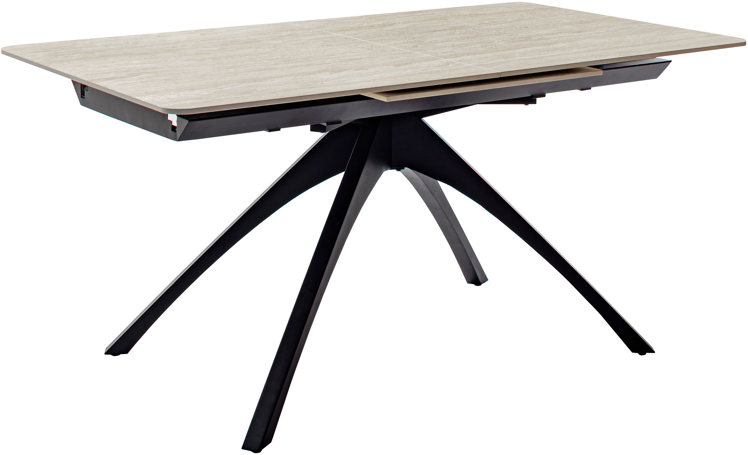 MCA furniture Table de salle à manger »CERRITO Auszugtisch 160-220 cm - marmoriert« 1 cuis tlg. Keramik,Metall,Synchronauszug,ausziehbar,8-10 Personen