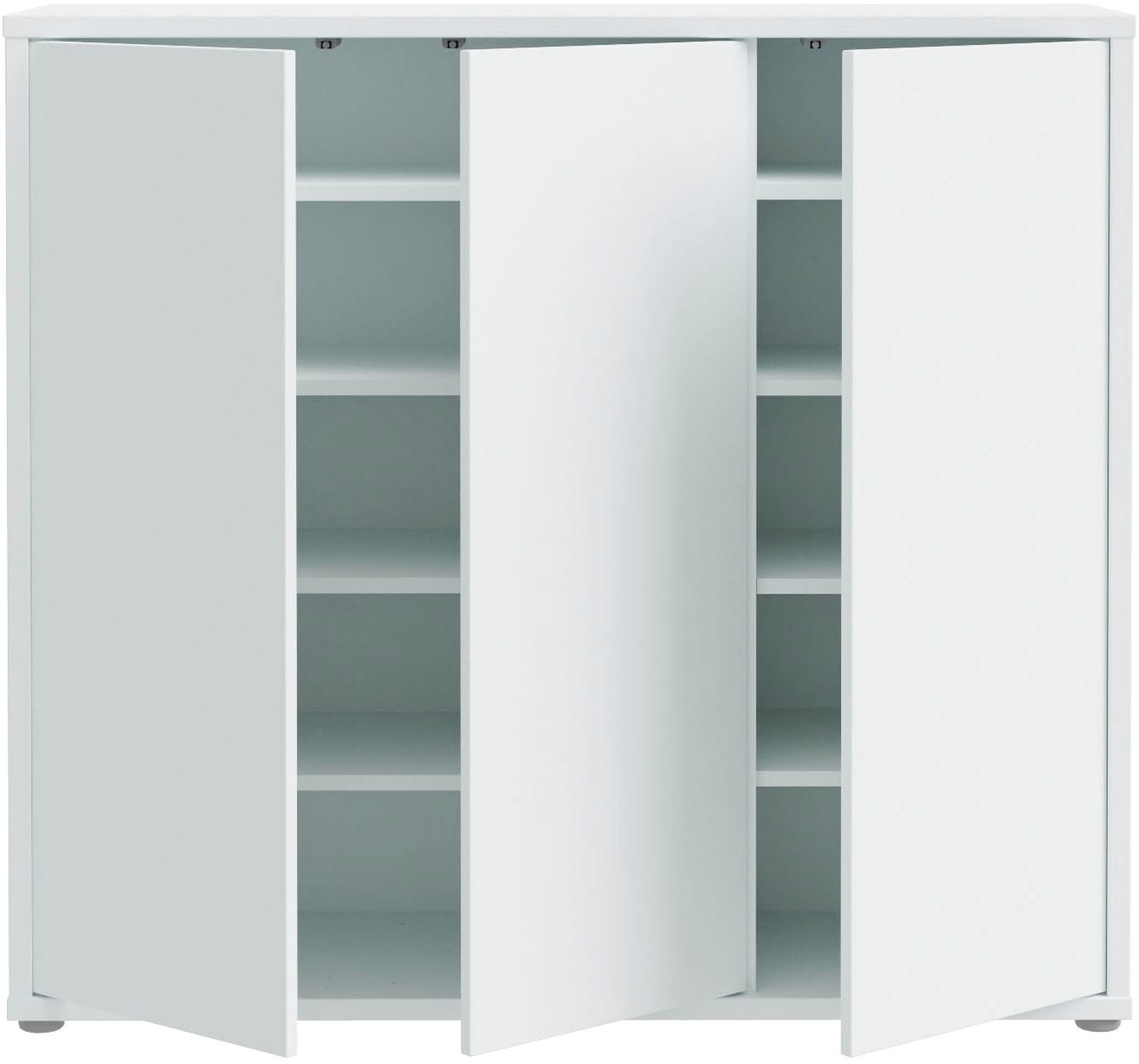 FORTE Schuhschrank »Alice Springs, Schuhschrank, Platz für 20 Paar Schuhe, 3 Türen« B/H/T 109,2/99,1/34,9 cm,  Stauraumschrank, Mehrzweckschrank, grifflose Front, Push to open
