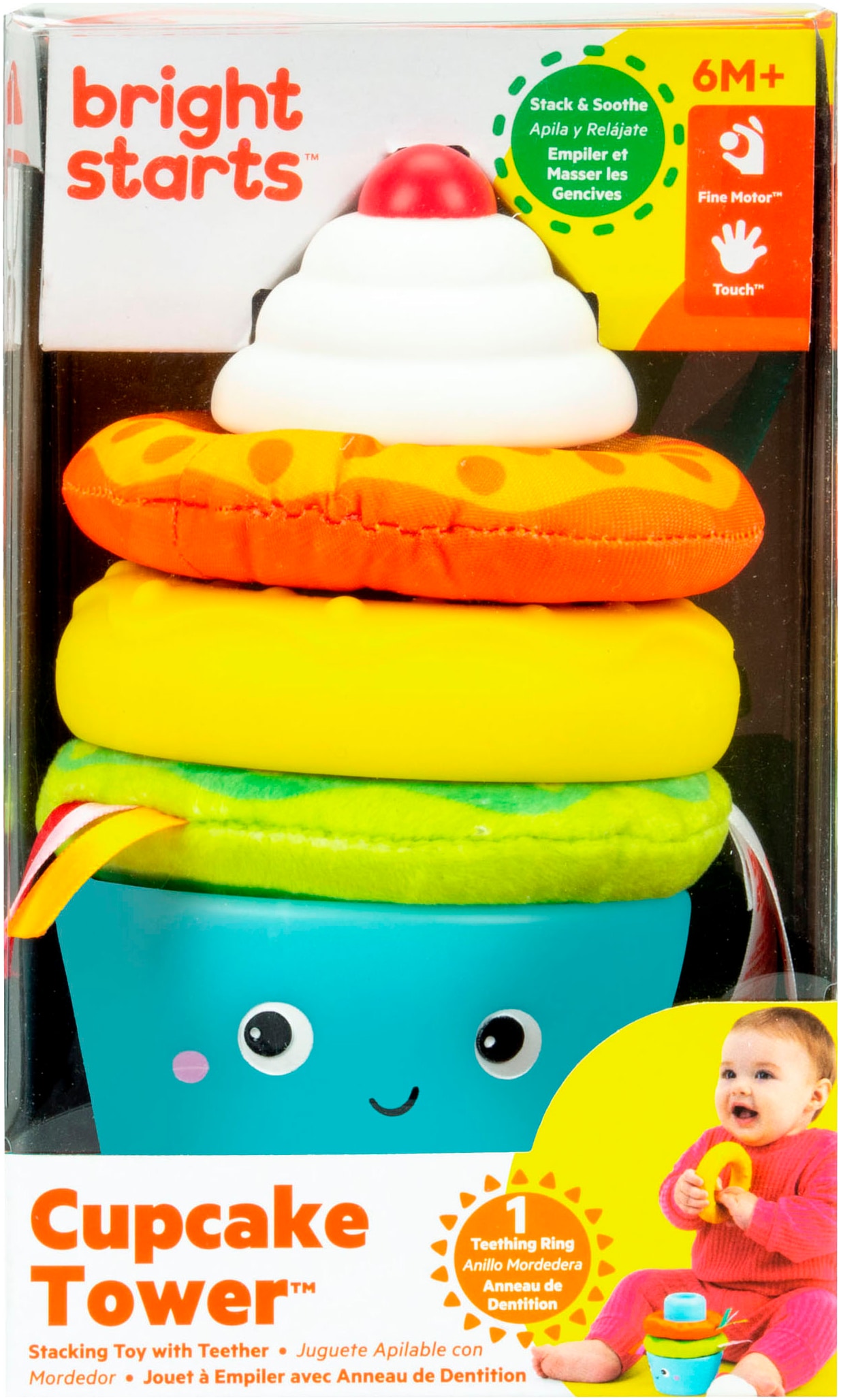 Bright Starts Stapelspielzeug »Cupcake Tower Stacking Toy with Teether«