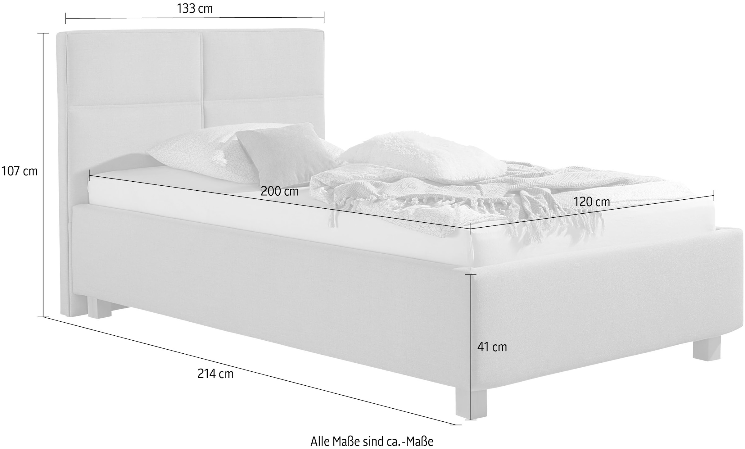 Maintal Lit rembourré inklusive Bettkasten
