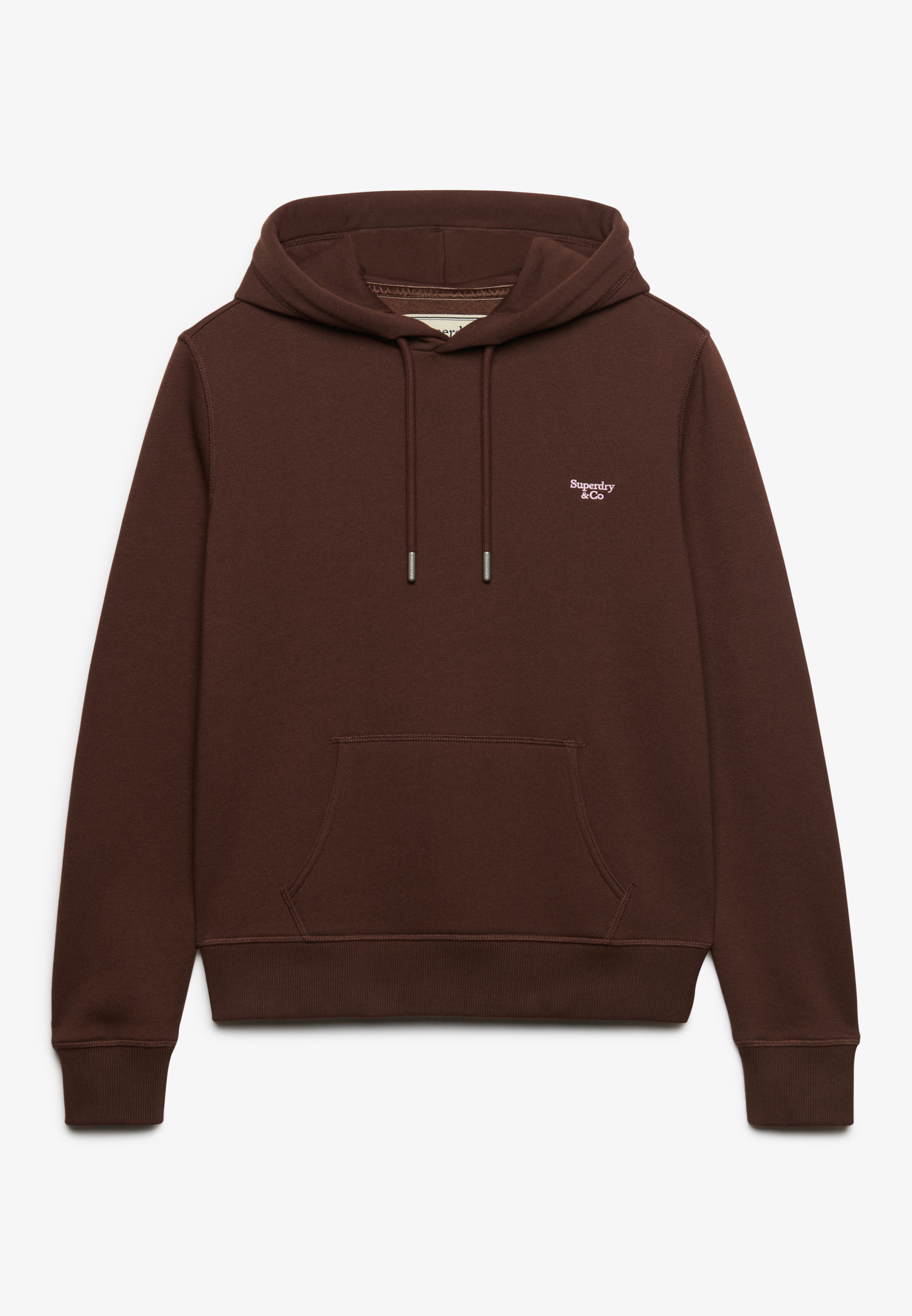 Superdry Sweat à capuche »SIGNATURE EMB HOOD«, mélange coton, coupe décontractée
