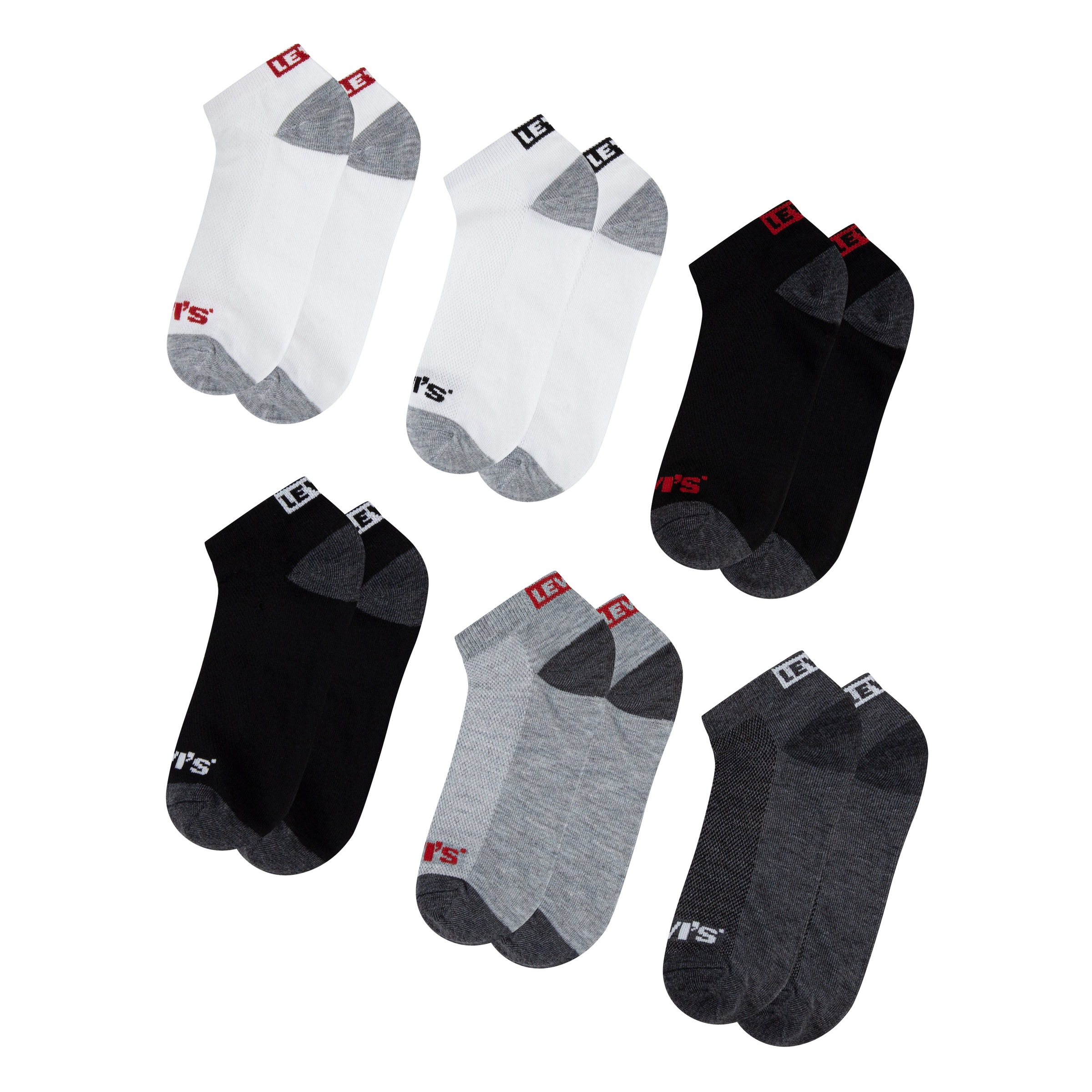 Levi's® Kids Kurzsocken »LHN BOX TAB LOW CUT 6PK MarkeL« Packung, 6 Paar tlg. UNISEX