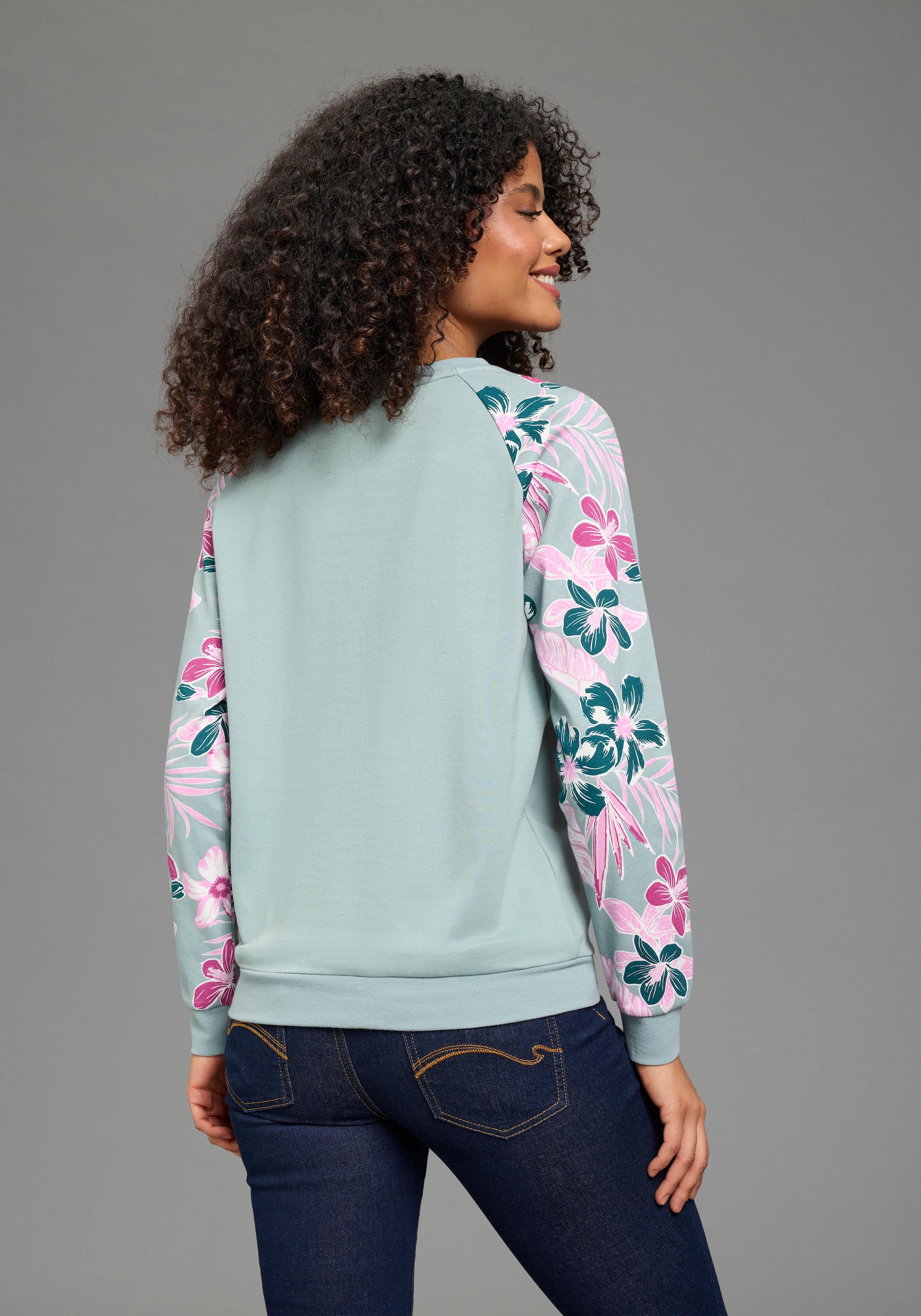 KangaROOS Sweat-shirt , manches avec imprimé floral
