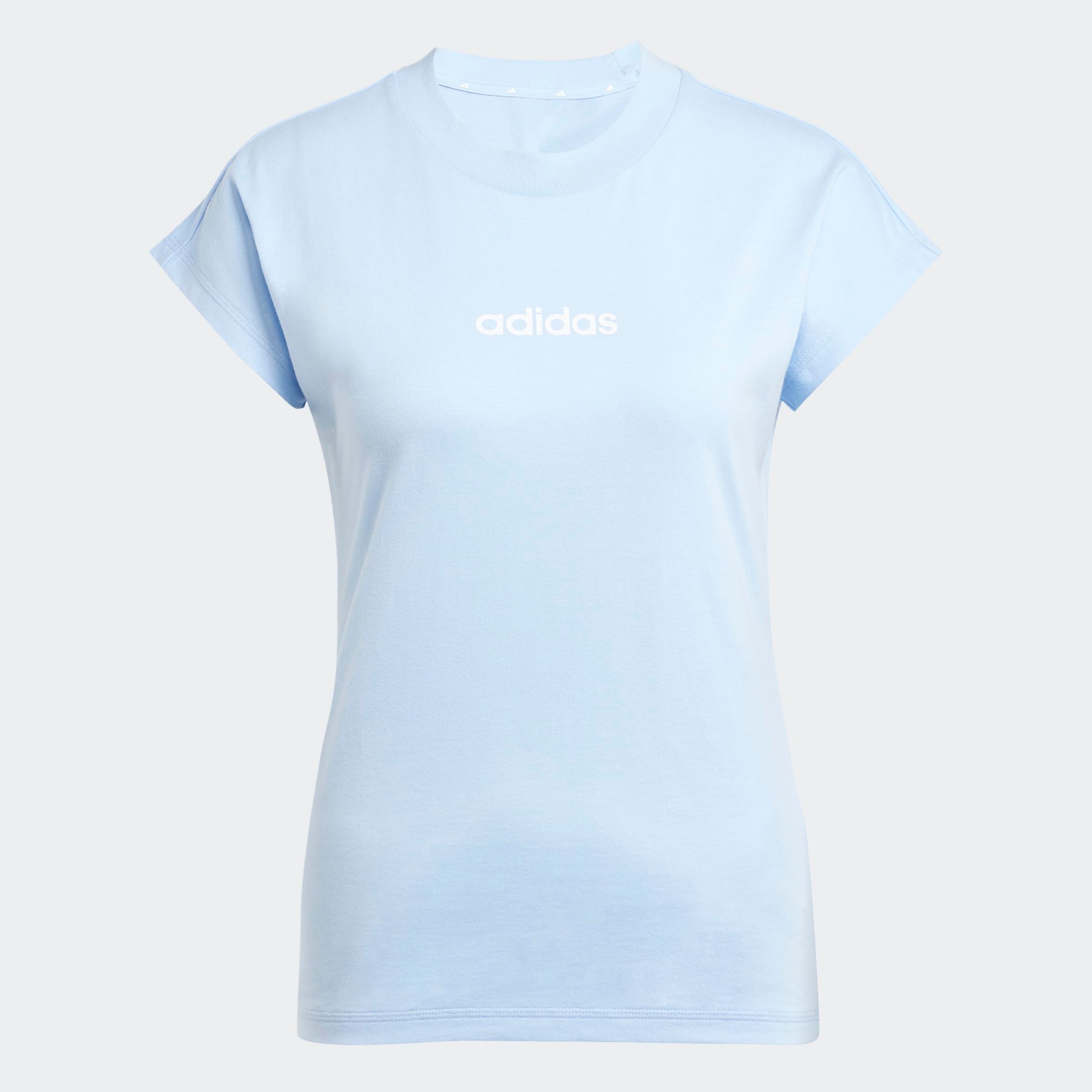 adidas Sportswear T-shirt »ESSENTIALS LINEAR COTTON« sportlicher Stil, Kurzarm, ohne Verschluss, aus Baumwolle