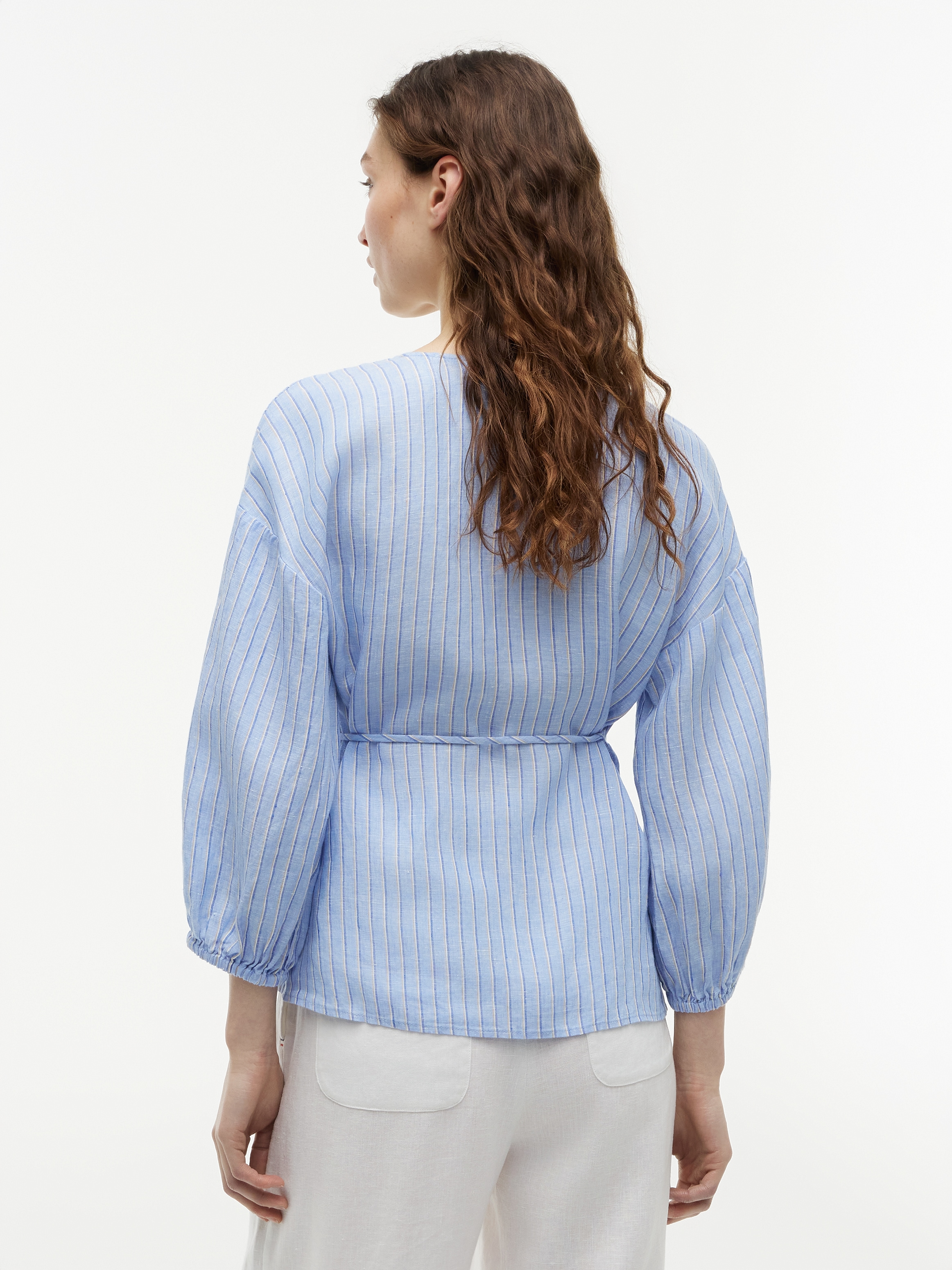 Tommy Hilfiger Chemisier cache-cœur »SUMMER LINEN WRAP TIE BLOUSE« Lin
