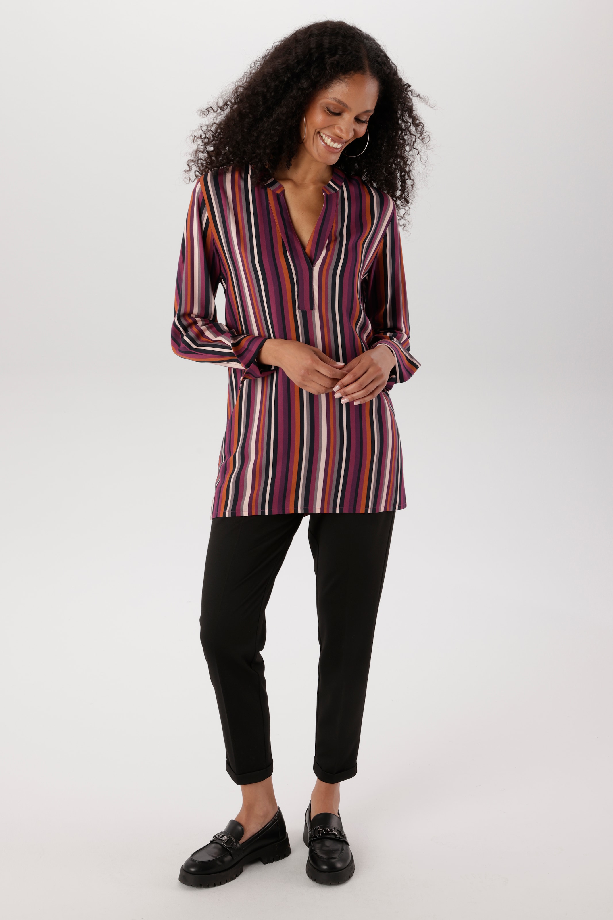 Aniston SELECTED Blouse à enfiler Vokuhila - plus long à l'arrière - NOUVELLE COLLECTION