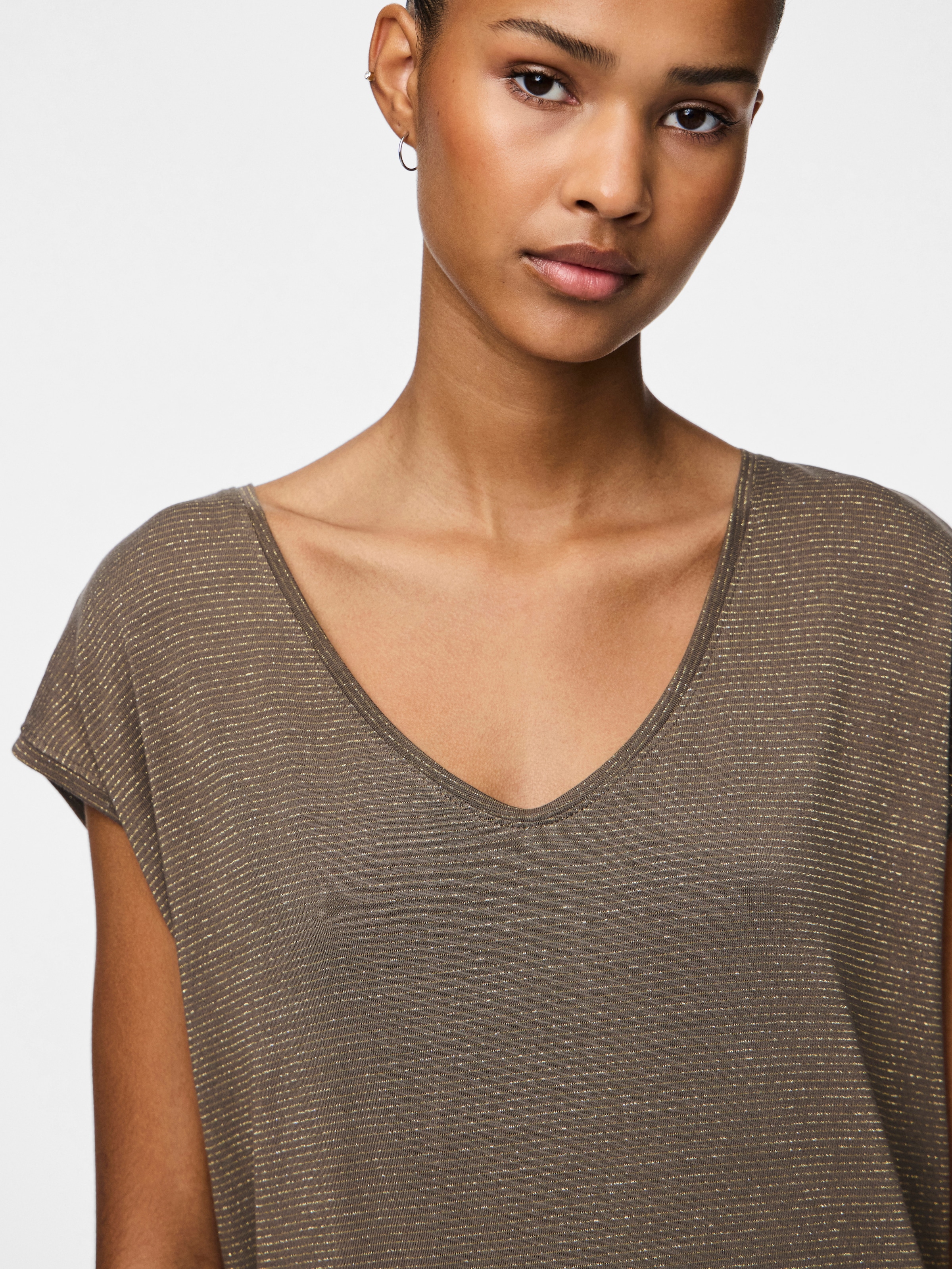 pieces Kurzarmshirt »PC BILLO« Viskosemischung, loose fit