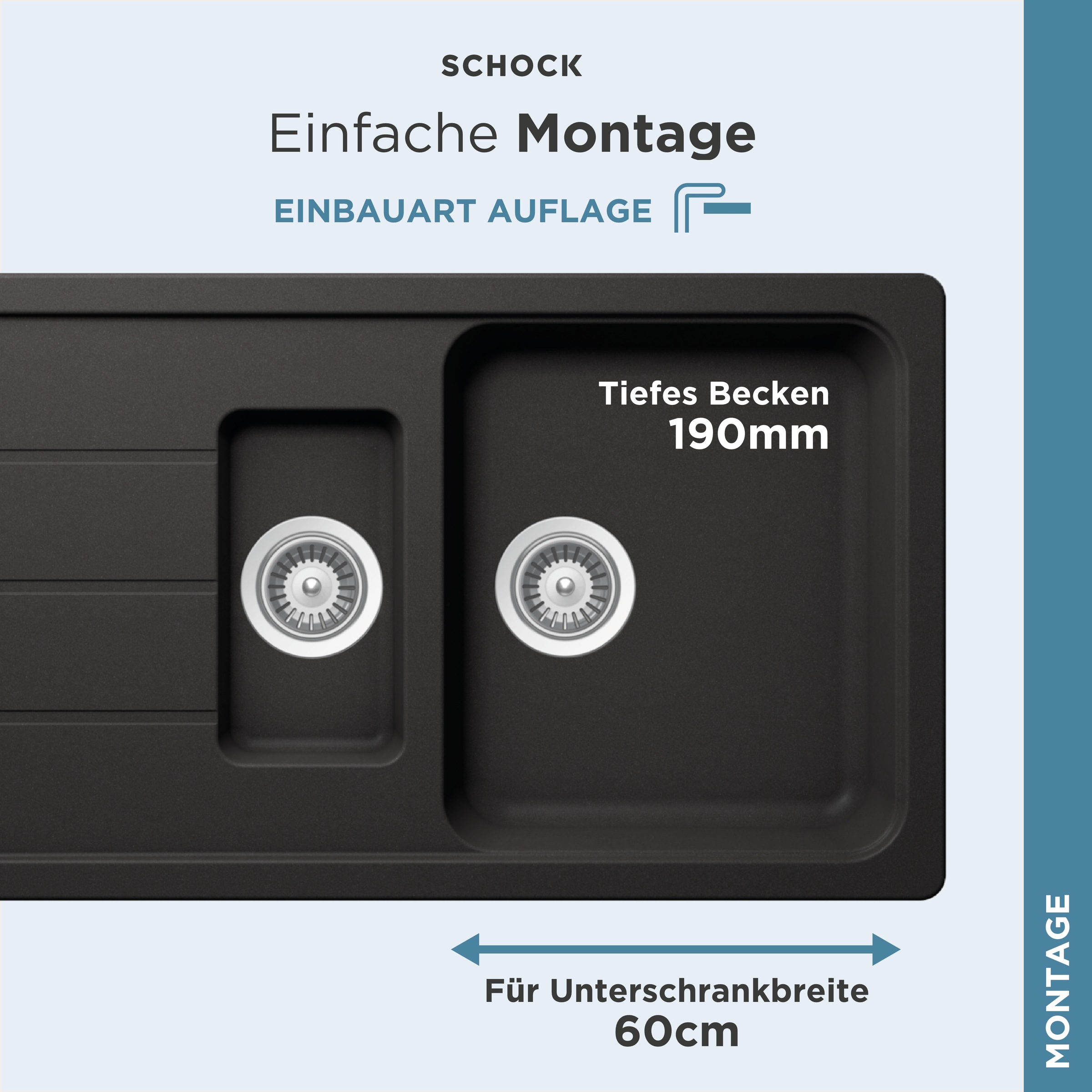 Schock Granitspüle »Formhaus« mit Restebecken