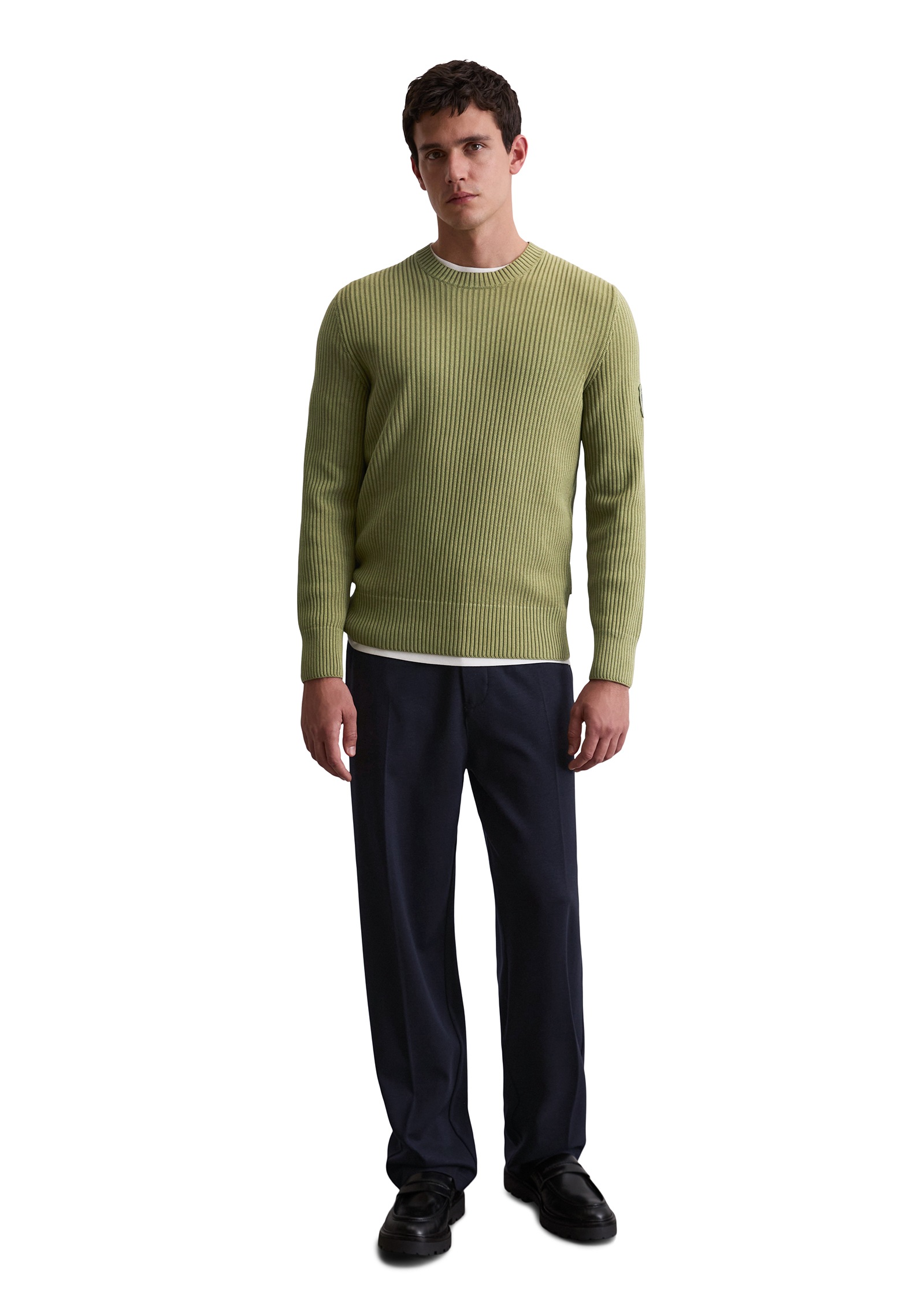 Marc O'Polo Rundhalspullover »DFB Travel Collection« aus reiner Bio-Baumwolle, regular fit