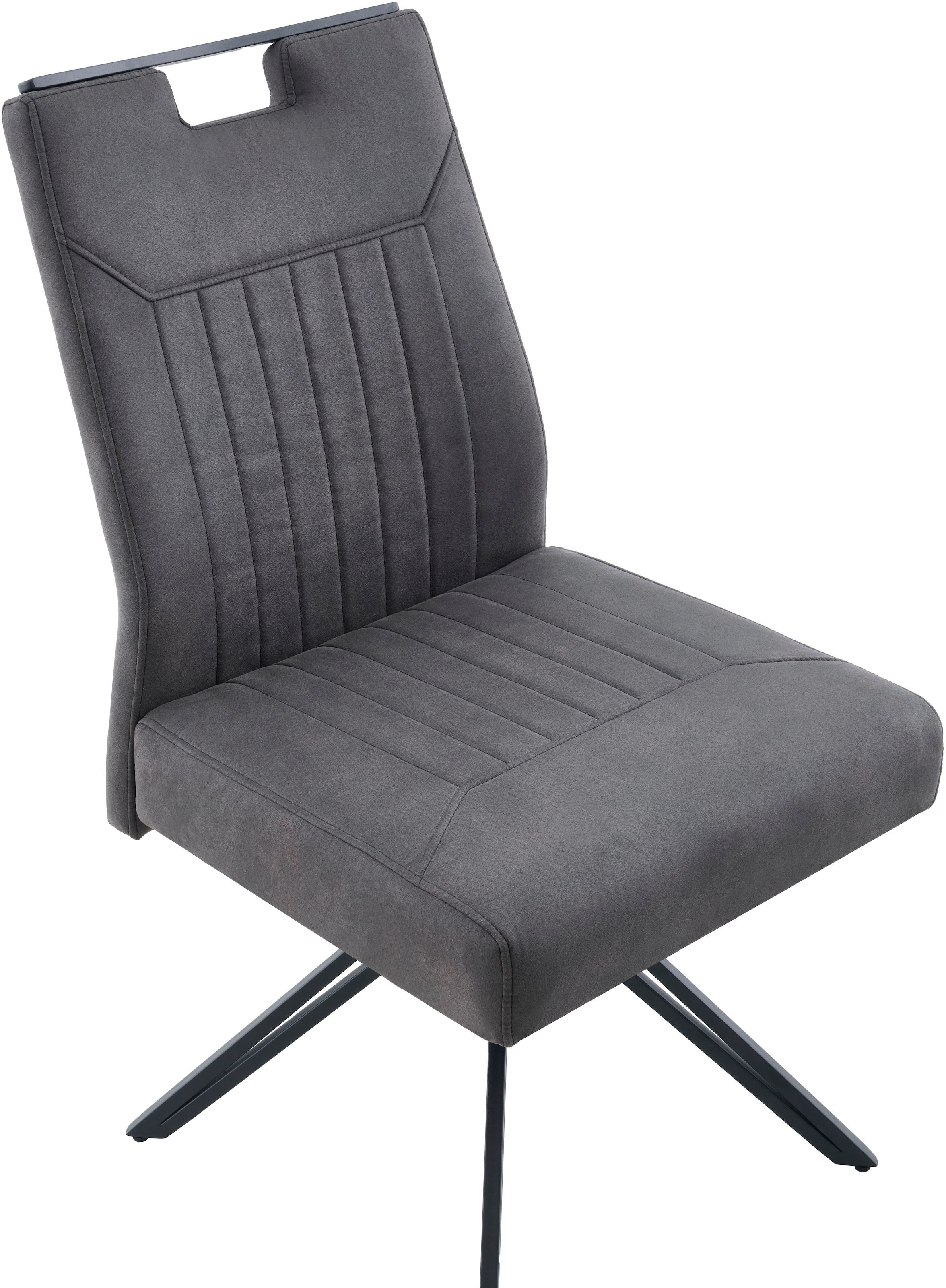HELA Chaise à 4 pieds »MAGGY« () 1 cuislargeur d'assise XXL, pivotant à 360°, pied en V, suspension à ressort, supporte 200kg