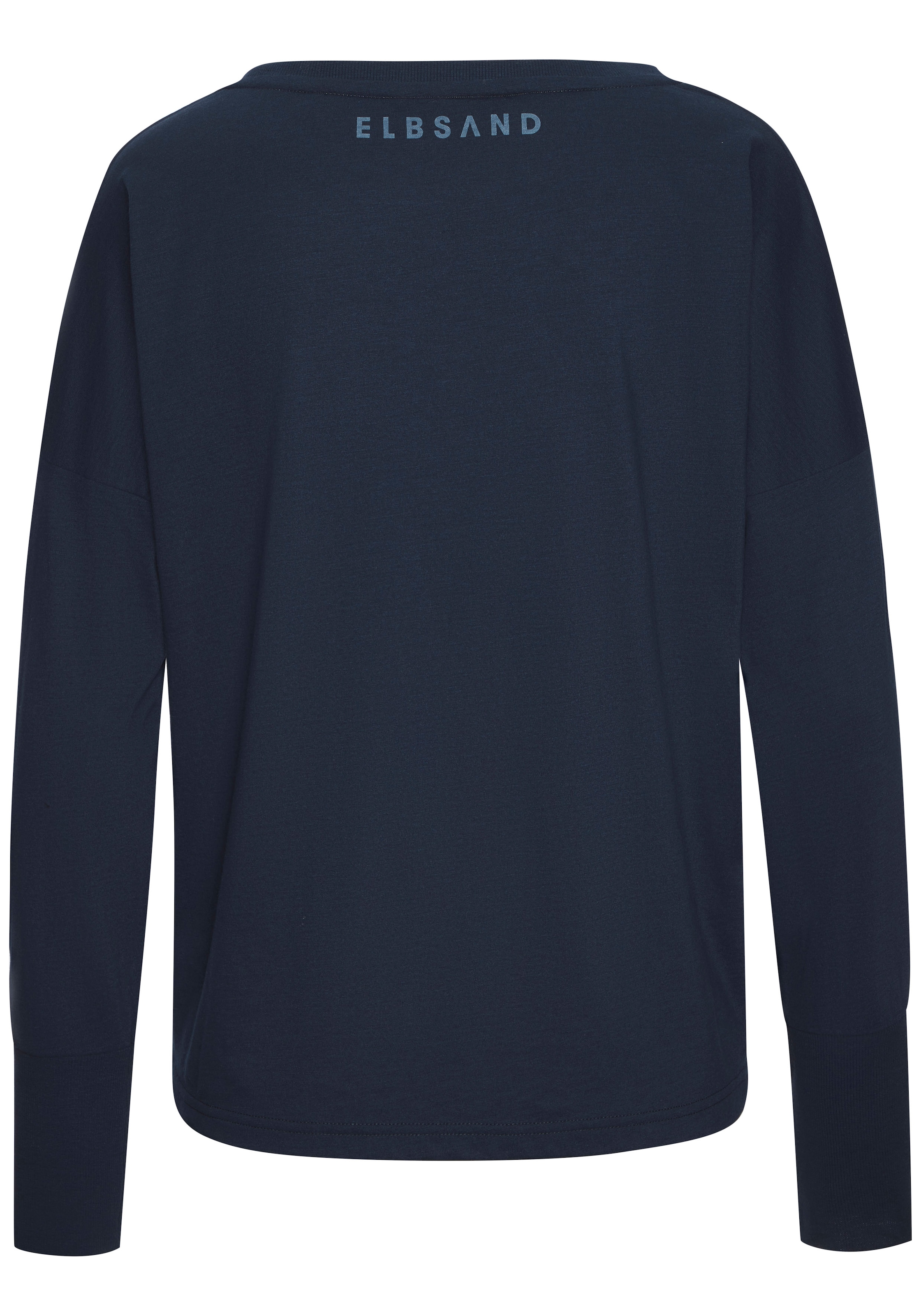 Elbsand T-shirt à manches longues mit Frontdruck, Longsleeve, lockerer Schnitt