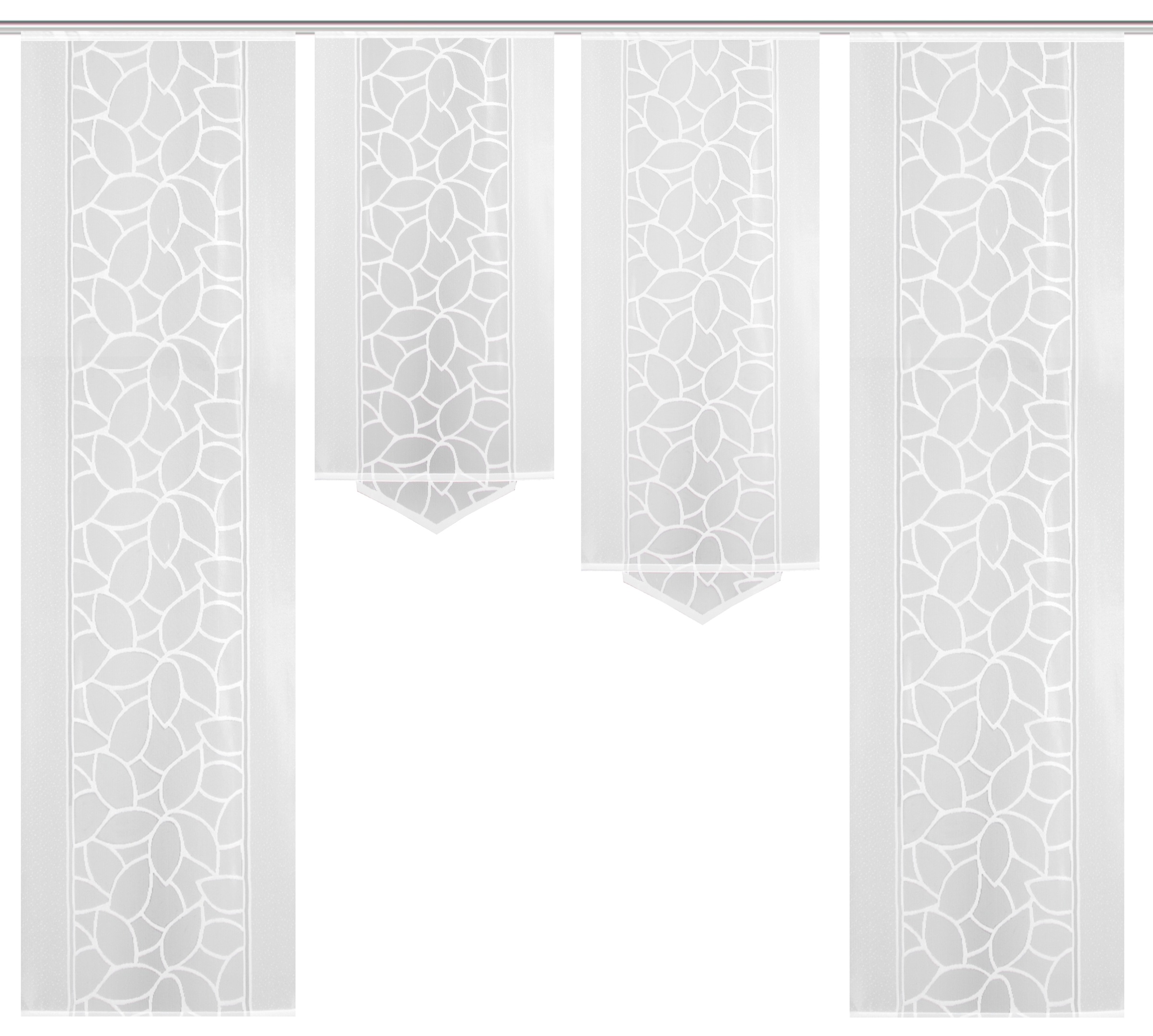 HOME WOHNIDEEN Rideau coulissant »JENNA« Velcro 4 cuis tlg. Schiebevorhang Jacquard Set