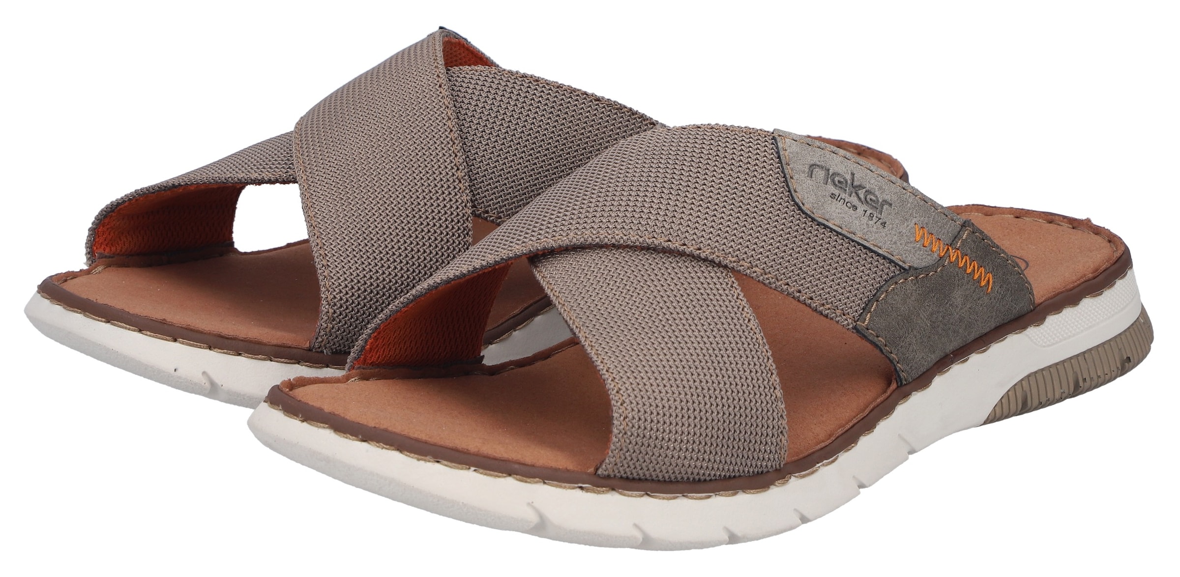 Rieker Pantolette  Chaussure d'été, chaussure de plage, chaussure de vacances avec bandage croisé