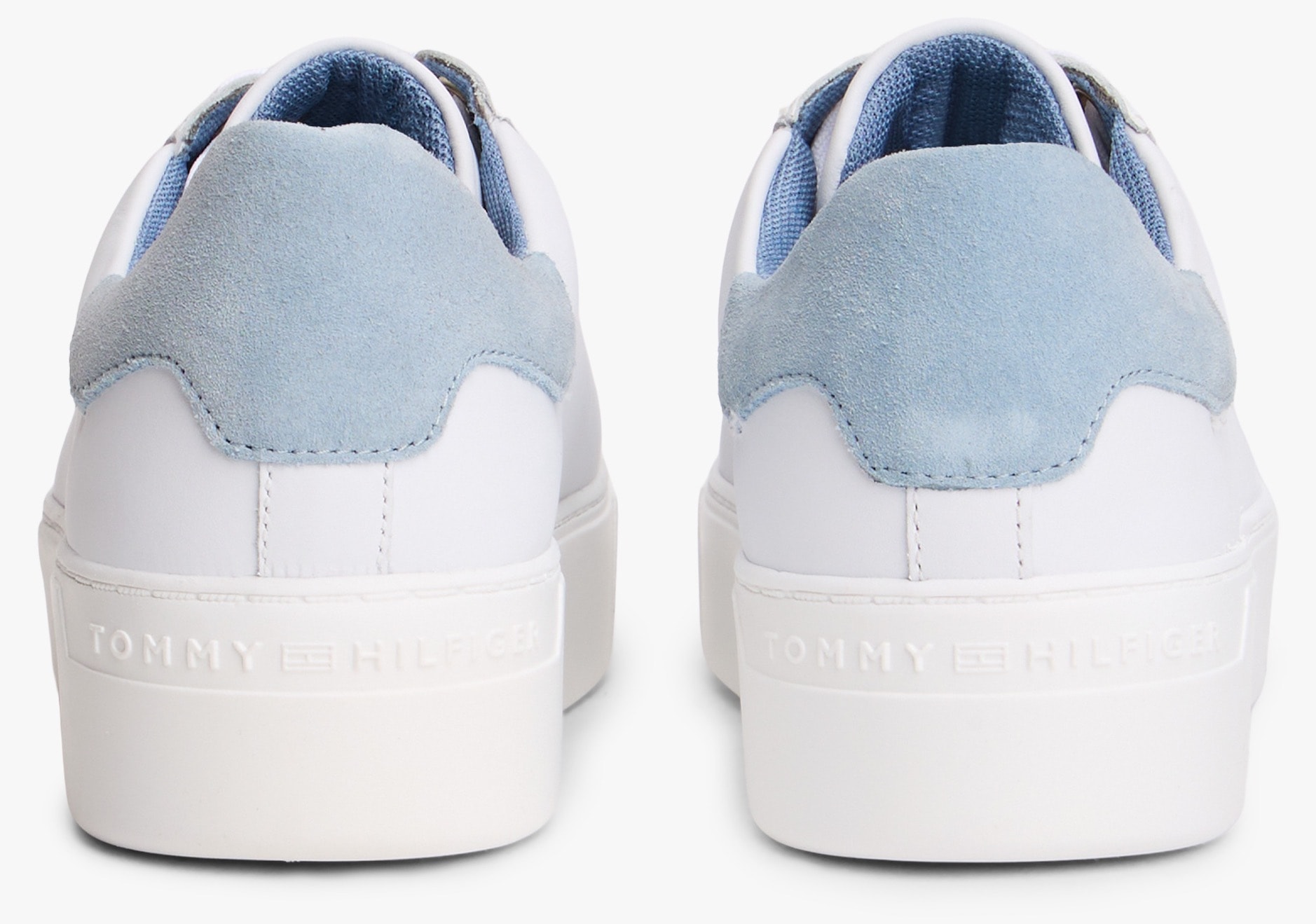 Tommy Hilfiger Baskets à plateforme »CHIC PLATFORM CUPSOLE SNEAKER«  chaussure de loisirs, chaussure basse, à lacets avec bel élément logo TH
