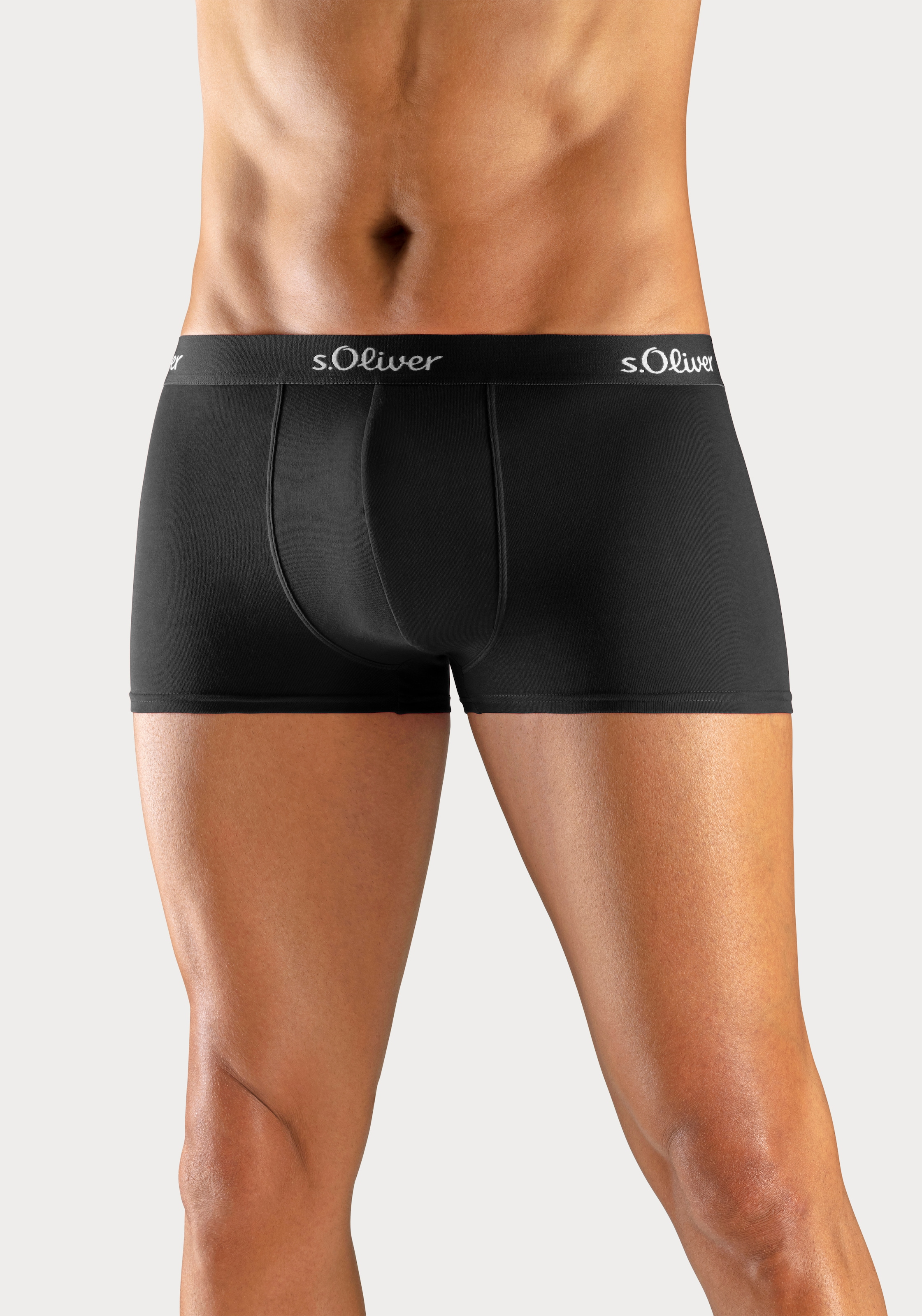 s.Oliver Hipster Packung, 2 Stk. mit farblich passendem Logo-Webbund