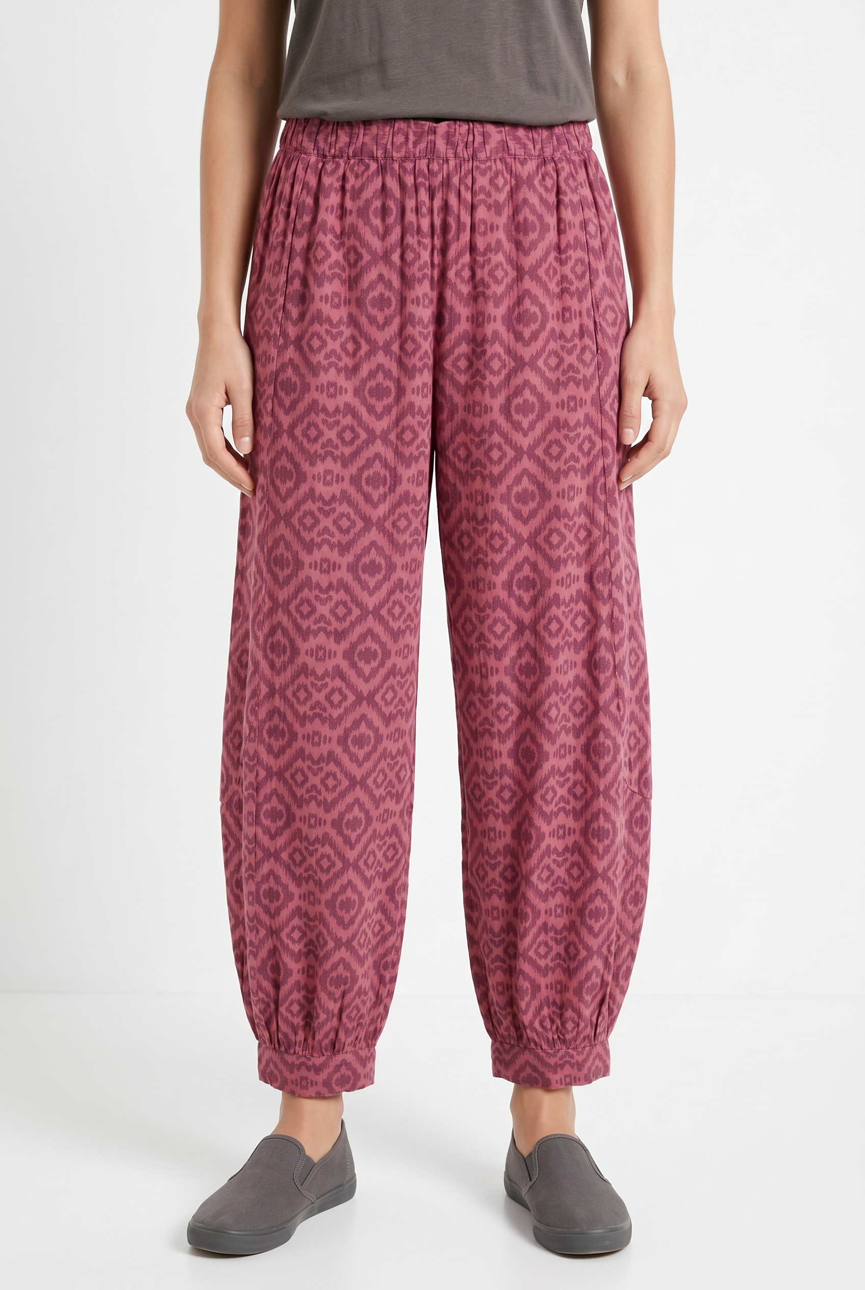 bonprix Pantalon bouffant  Coupe ample, jambe large, en coton pur