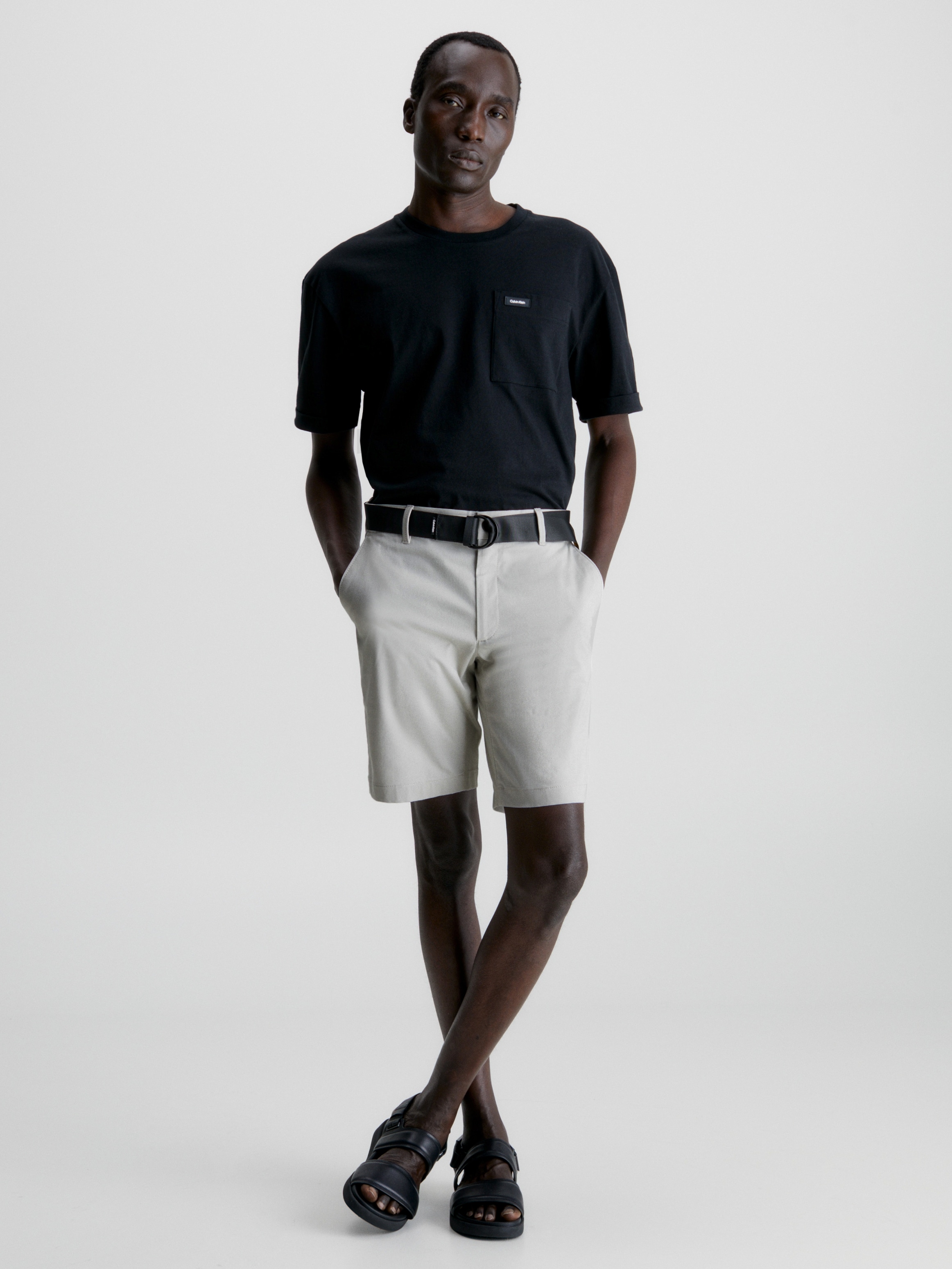Calvin Klein Short »MODERN TWILL SLIM«  mit Gürtel