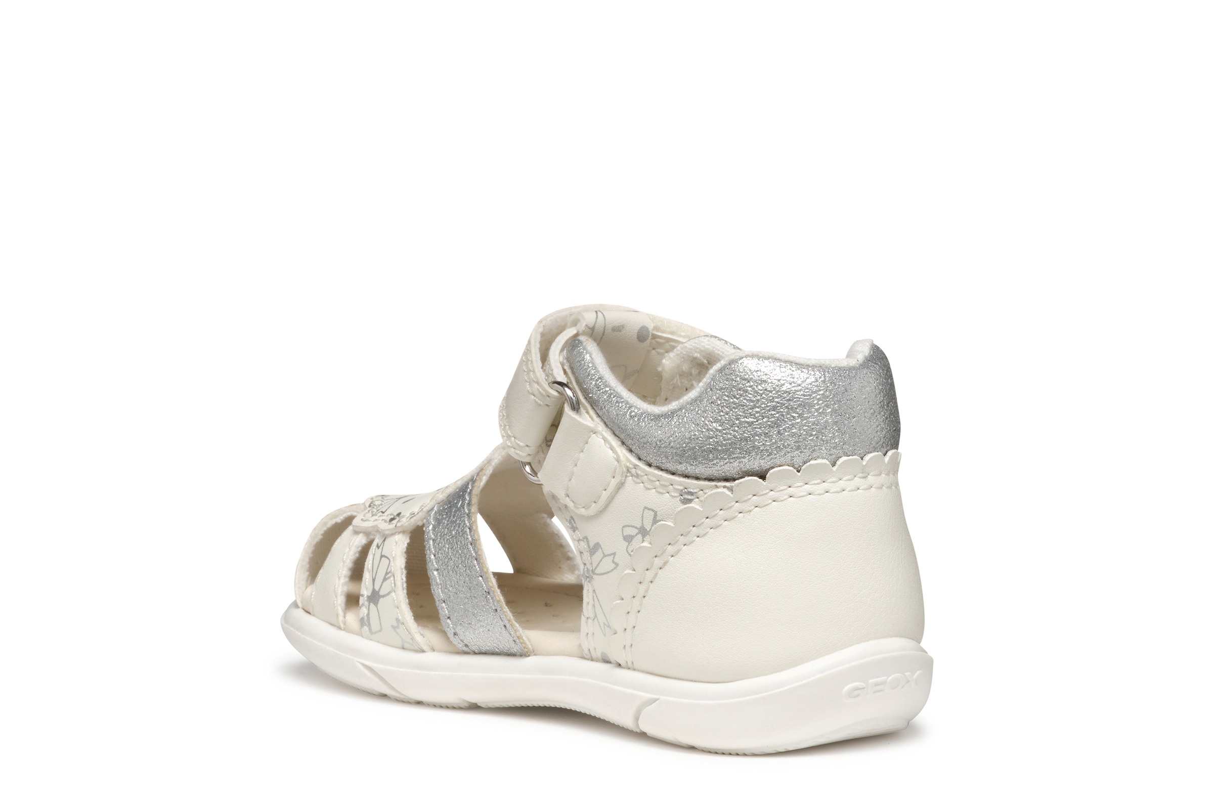 Geox Lauflernschuh »B SANDAL ZAPITO GIRL«  Babyschuh, Sommerschuh, Klettschuh, Grössenschablone zum Download