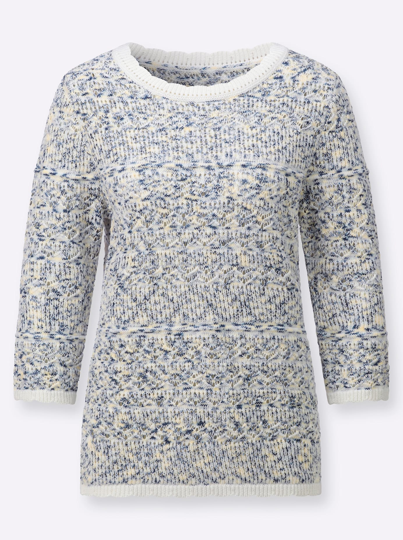 Inspirationen 3/4 Arm-Pullover »Ajour-Pullover«