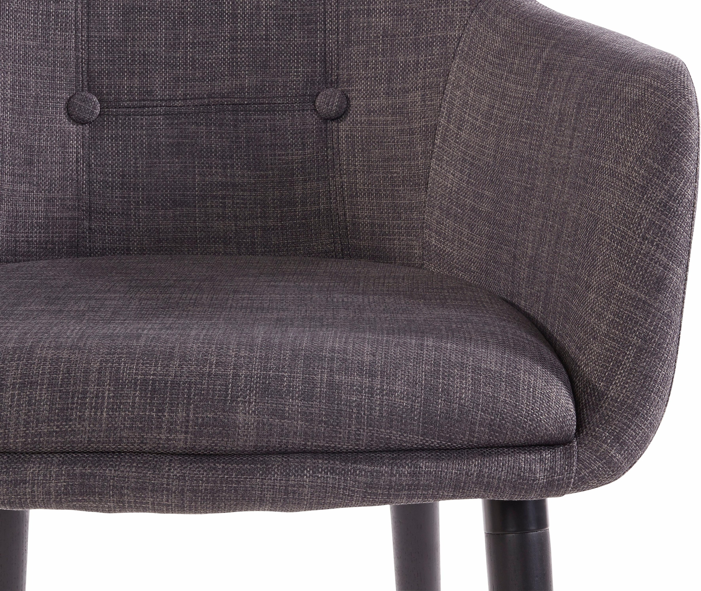 Home affaire Armlehnstuhl »Bradford« (Set) 1 Stk.(1 oder 2  Stück), Bezug in Webstoff, Gestell aus Eiche Massivholz