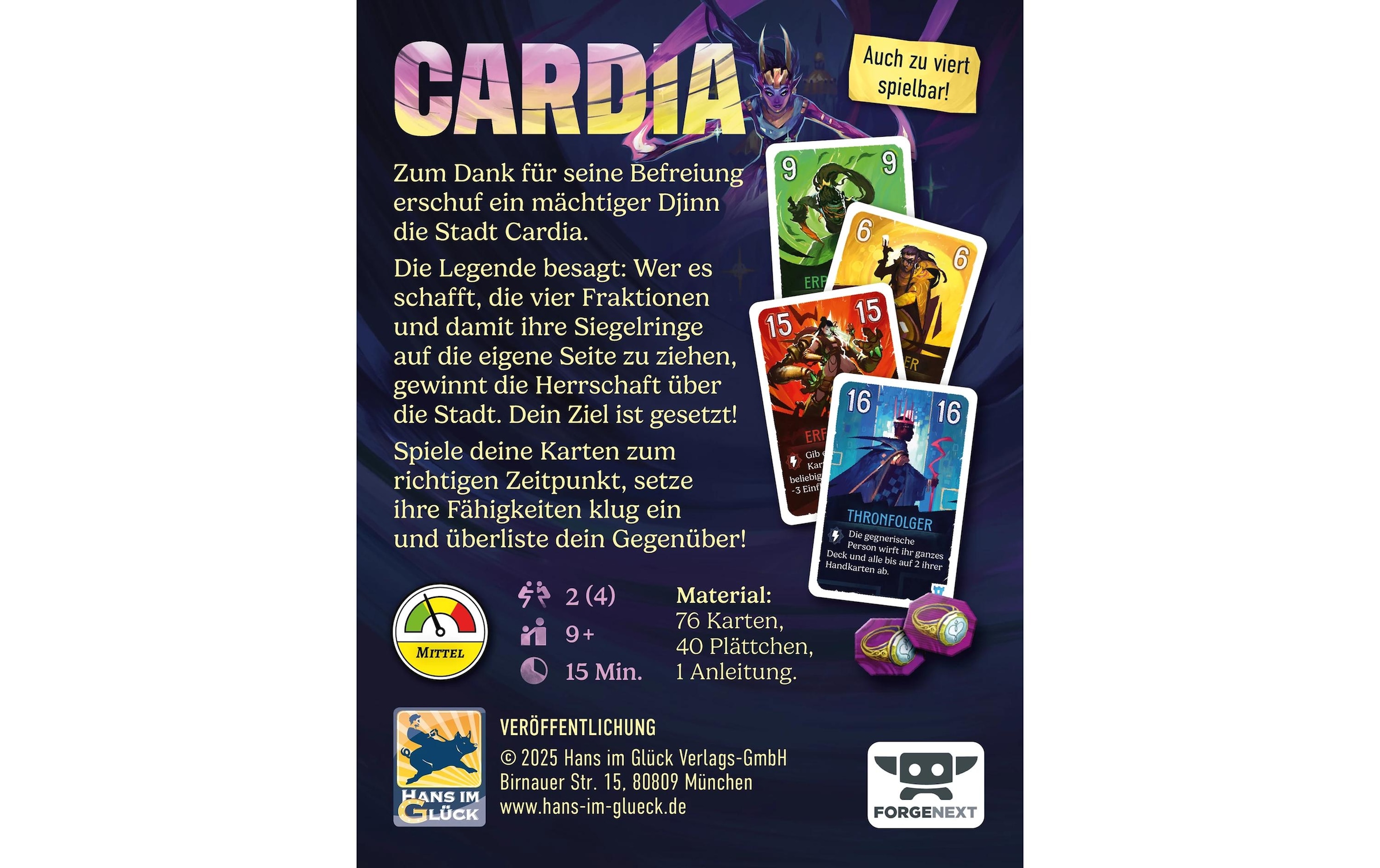 Hans im Glück Jeu »Duell um Cardia (d)«