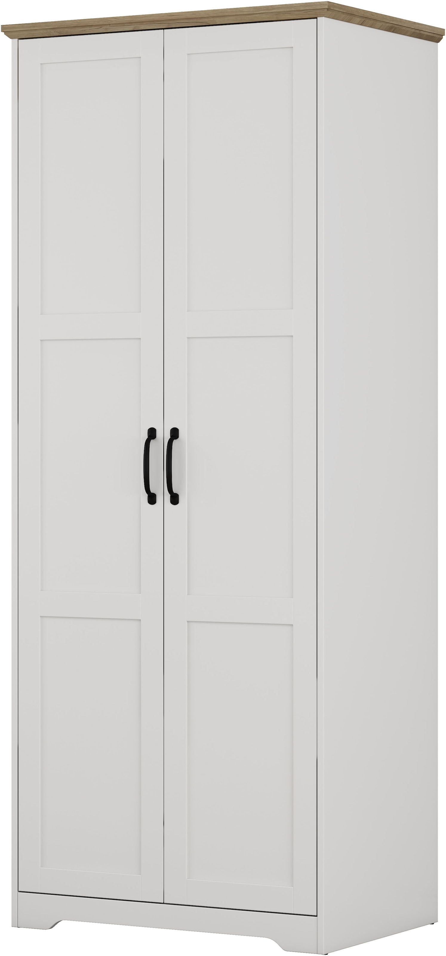 GOODproduct Armoires à vêtements »Emmilia Schrank Schlafzimmerschrank im Landhaus Design« Landhaus Schrank mit  2 Türen in Breite 82,7cm, Höhe 2m