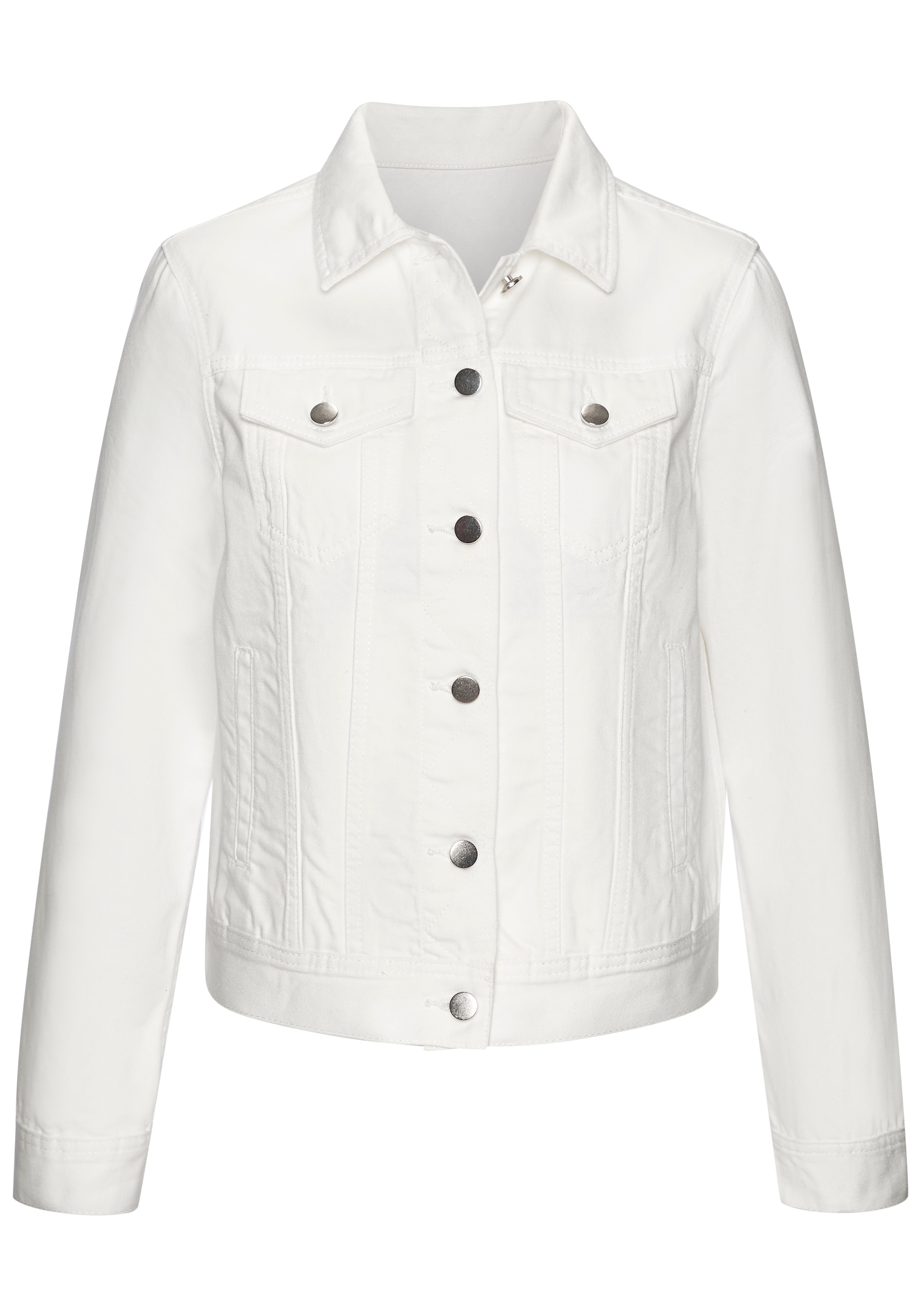 LASCANA Veste en jean mit zwei Pattentaschen, Denimjacke aus Baumwolle, Sommerjacke