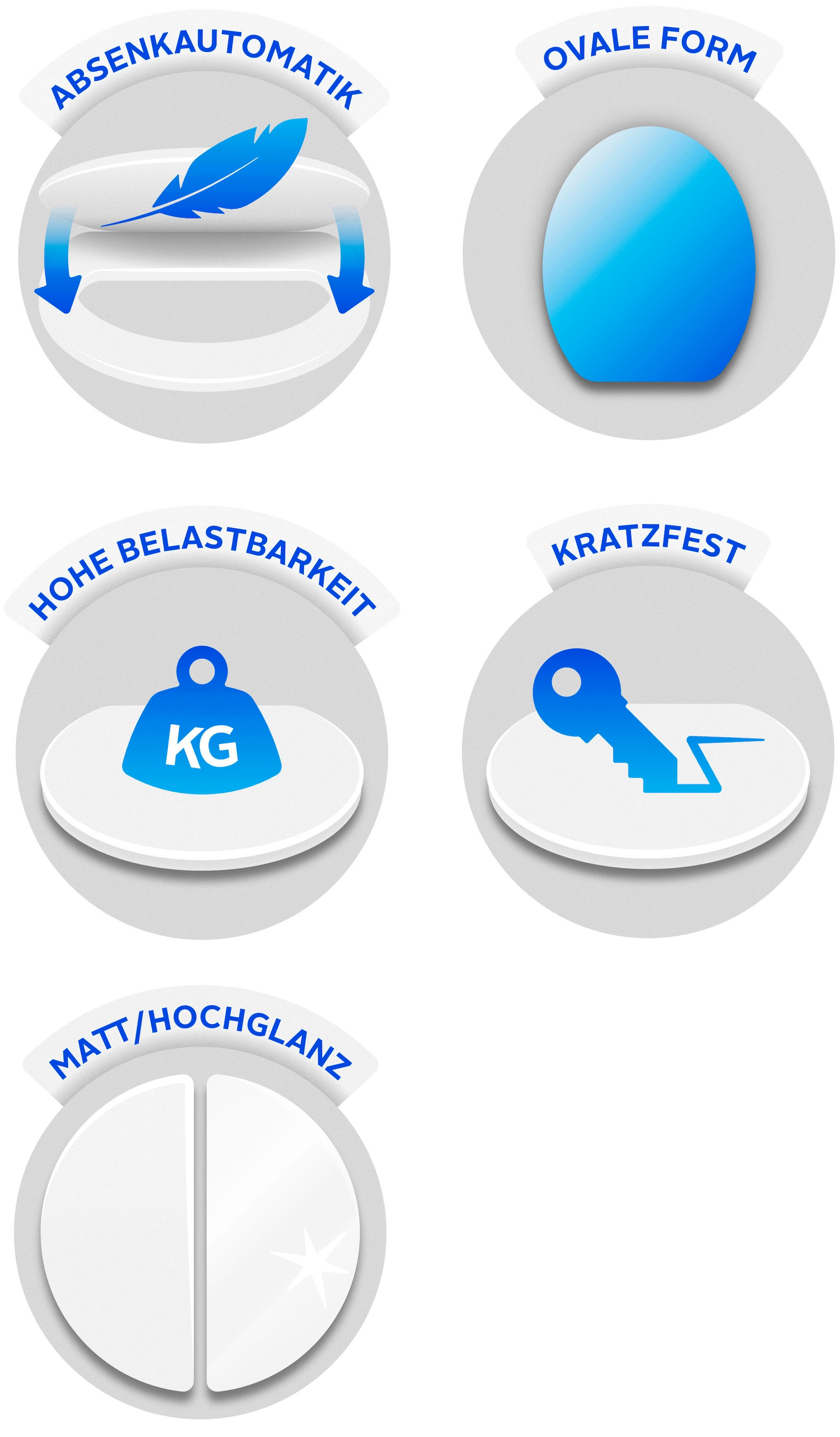 Schütte WC-Sitz »POLAR LIGHTS« bruchsicher und kratzfest, Absenkautomatik, Standardmass