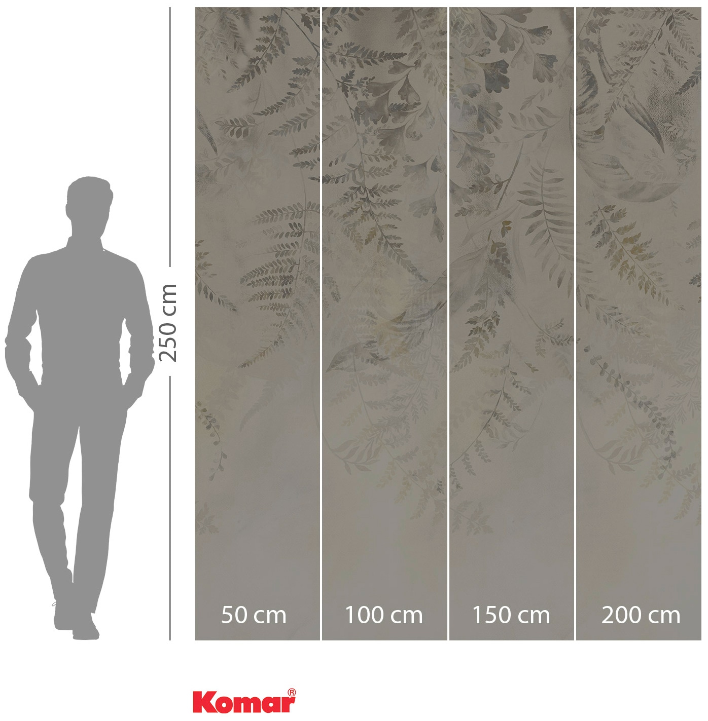 Komar Vliestapete »Digitaldruck Vlies -  Herbarium - Grösse 200 x 250 cm« bedruckt glatt Wohnzimmer, Schlafzimmer