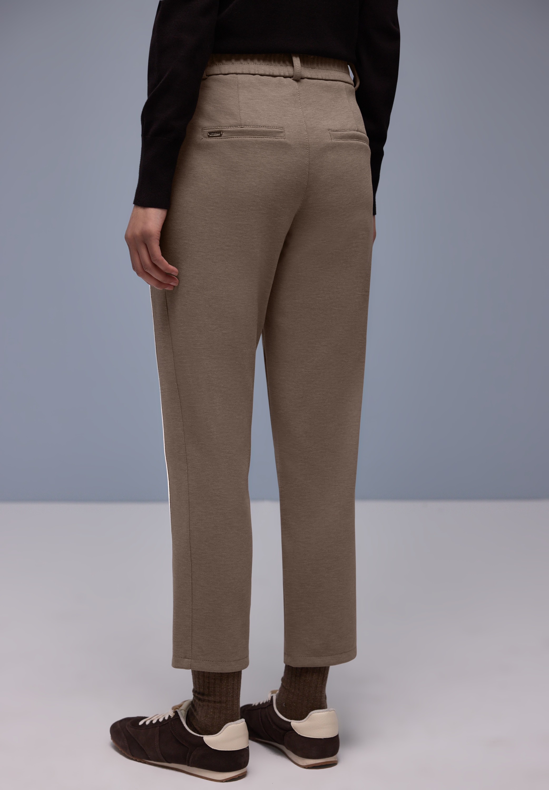 STREET ONE Stoffhose »Style Bonny Piqué«  mit Tape-Detail