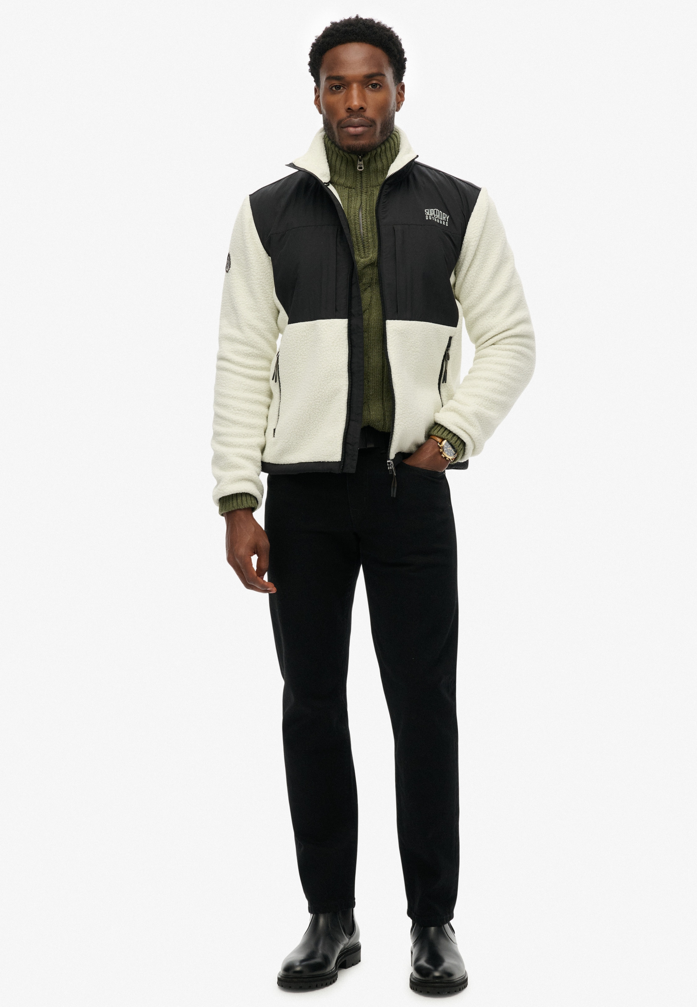 Superdry Parka »POLAR FLEECE HYBRID TREKKER« in toller Fleece Qualität