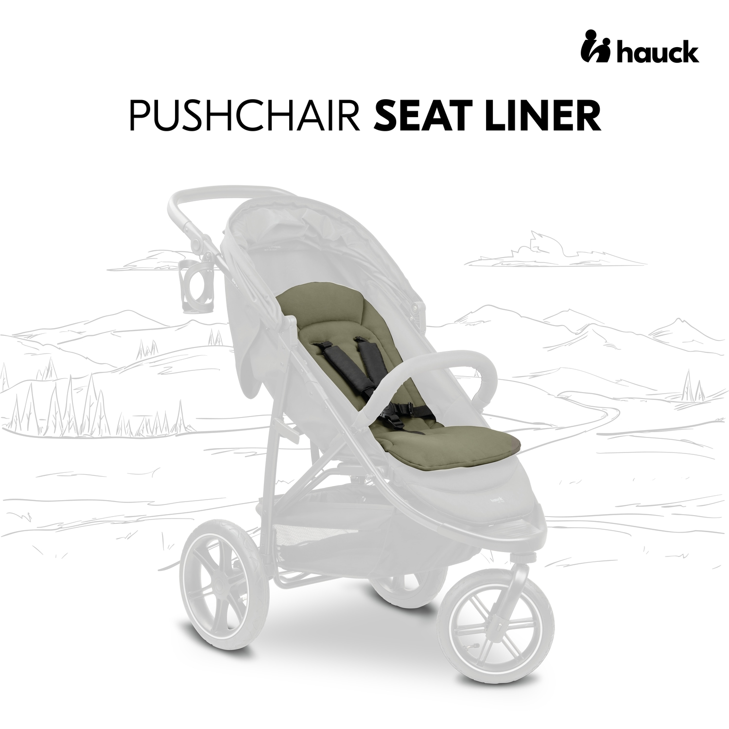 Hauck Housse de siège de poussette »Seat Liner« kompatibel mit hauck Buggys, Kinderwagen und Fahrradanhängern