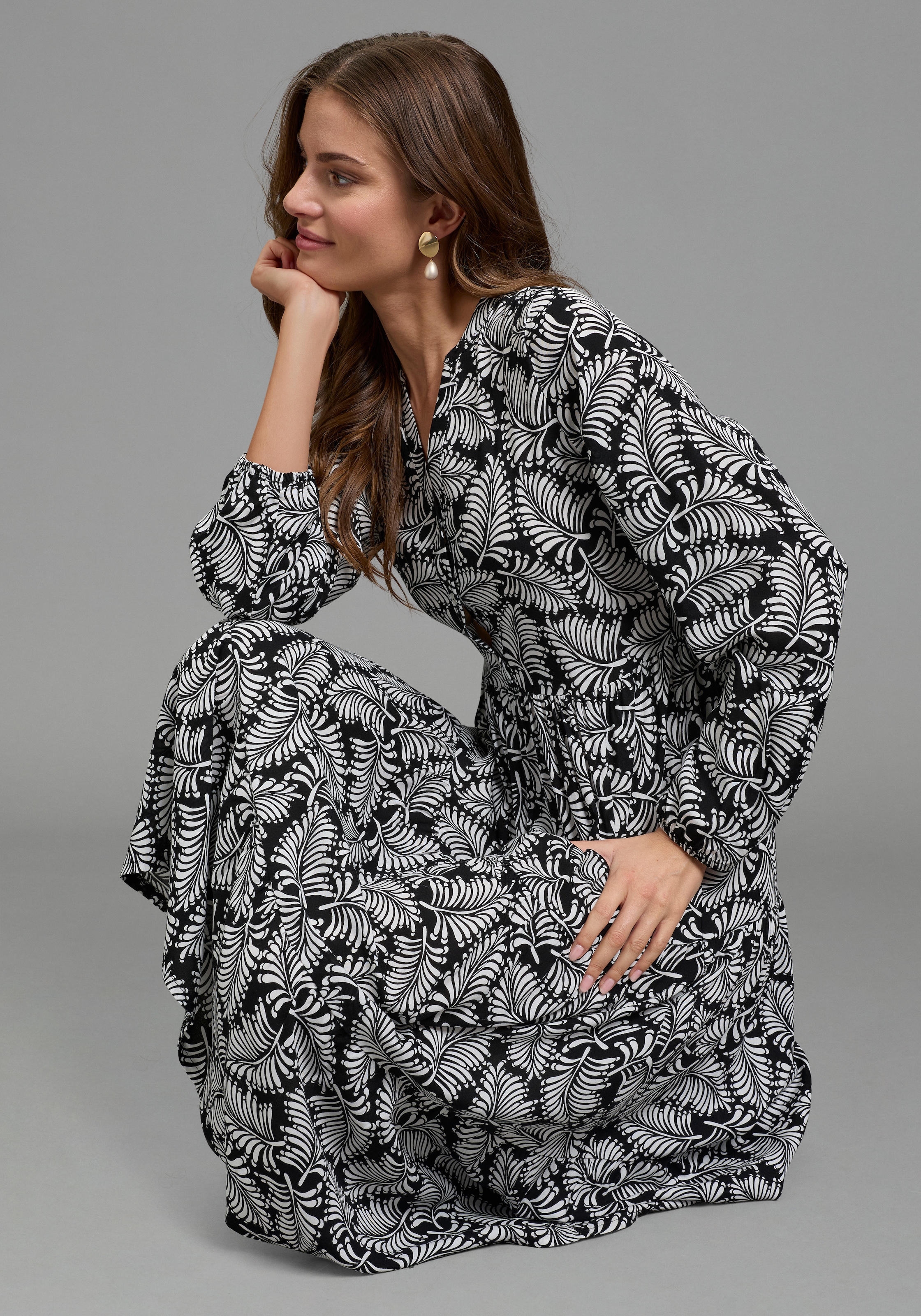 Laura Scott Maxikleid für Business, Casual, Frühling und Party, aus Viskose