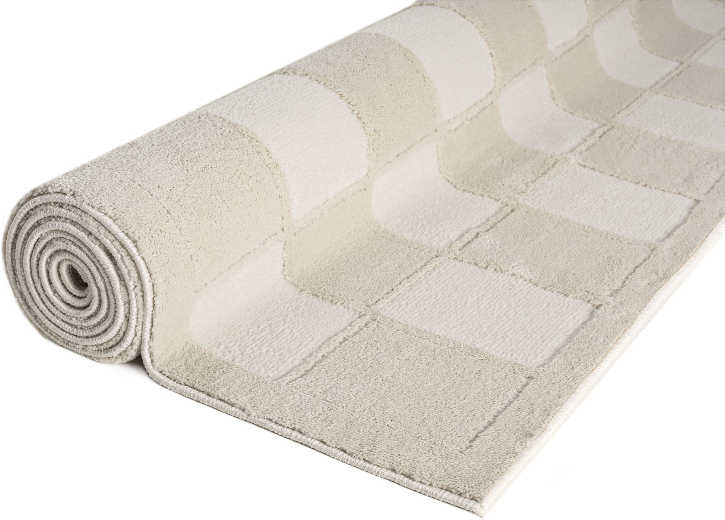 GOODproduct Teppich »Belion, Hoch-Tief-Struktur, Karo-Muster« rechteckig 19 mm Höhe leichter Glanz, Schachbrettmuster, Modern, Wohnzimmer, Schlafzimmer