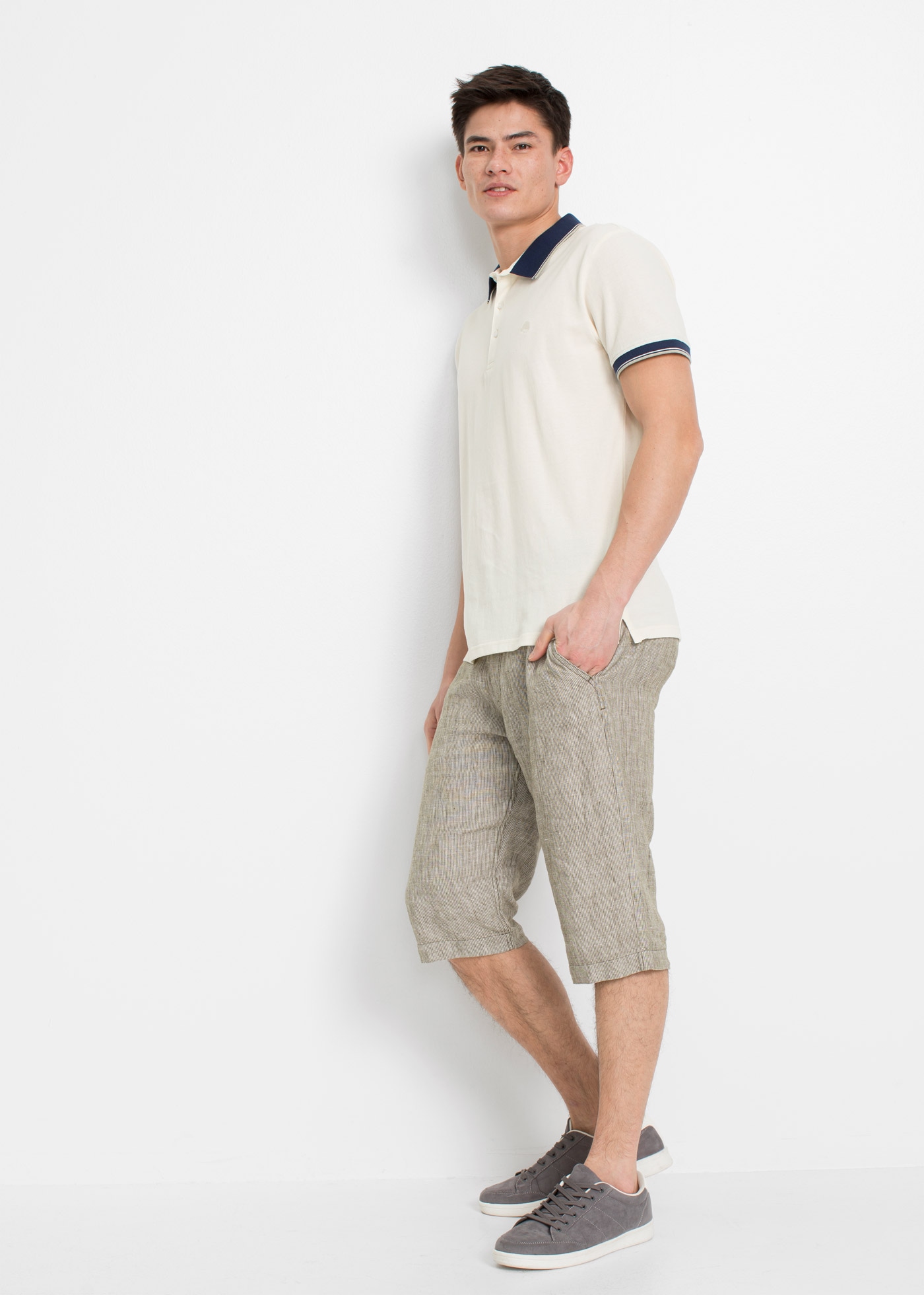 bonprix Poloshirt Packung, 3 Regular Fit, Kurzarm, mit dezenter Bruststickerei, aus Baumwolle