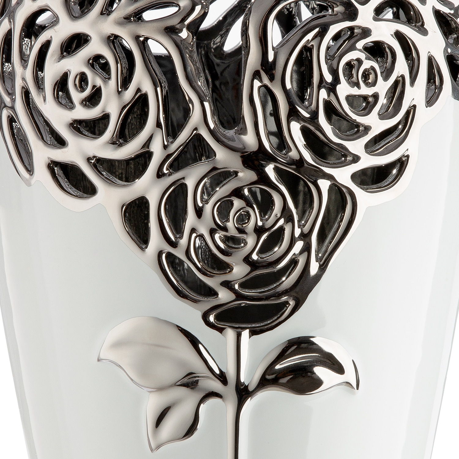 GILDE Tischvase »Vase Rose weiss H. 31,5 cm«