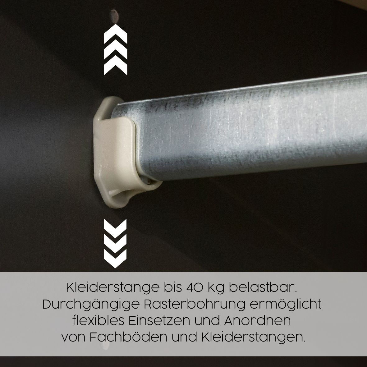 rauch 1100000002199 »Kleiderschrank Schrank Garderobe SHINJO Breiten 93/140/187 cm« in 3 verschiedenen Ausstattungen BASIC/CLASSIC/PREMIUM,  Griffe und Füsse aus Massivholz mit 2 Schubladen MADE IN GERMANY