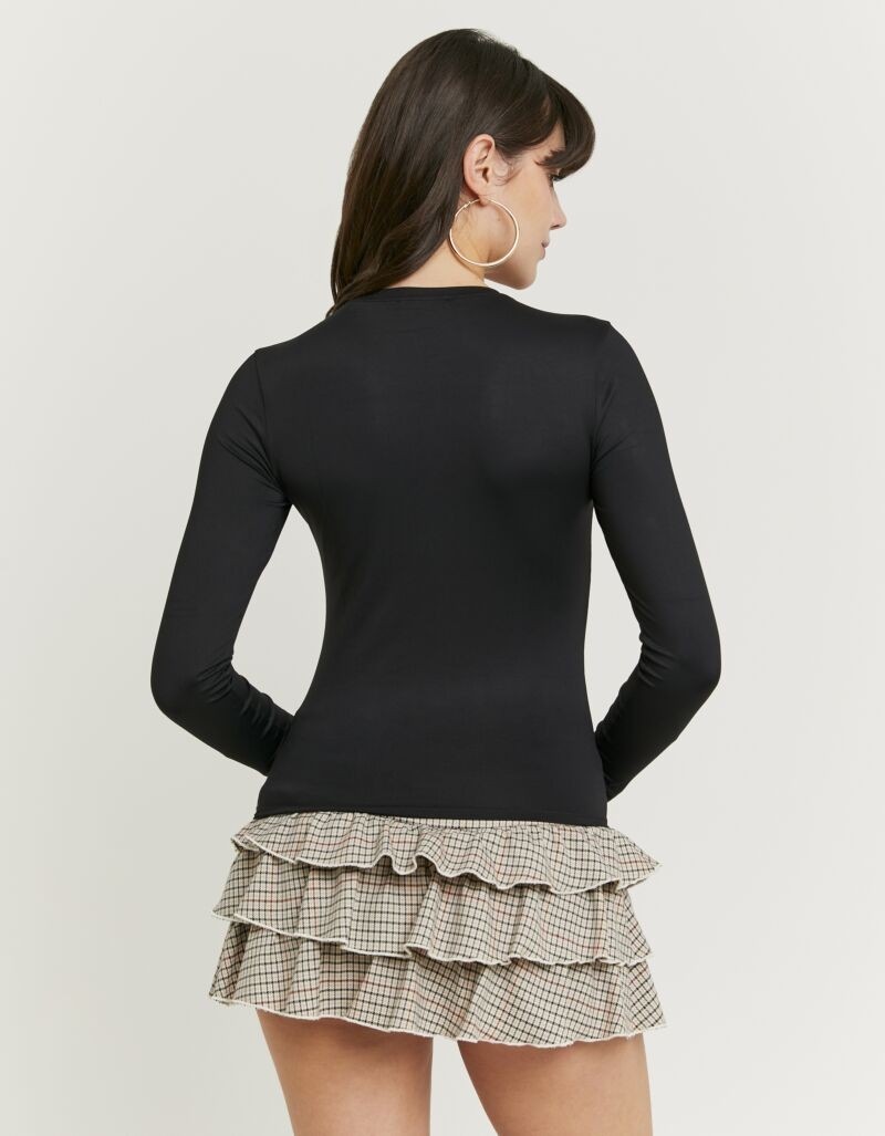 Tally Weijl T-shirt à manches longues »STSPATYDIAL« Materialmix, eng anliegend