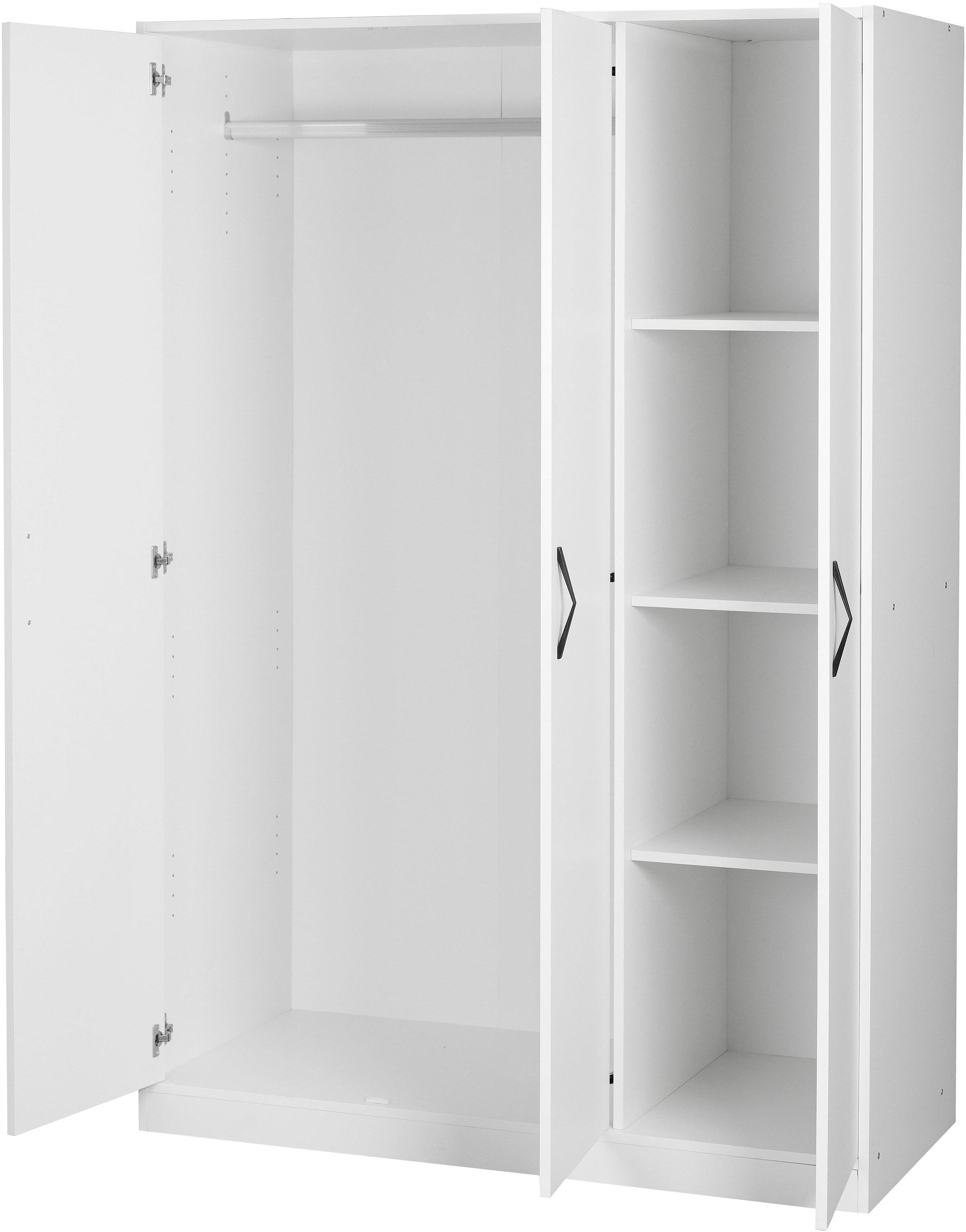GOODproduct Armoires à vêtements »Hamburg Schlafzimmer Schrank« stabile robuste Bauweise mit optimaler Aufteilung,  Schlafzimmerschrank klassisches Design Garderobe Schrank Bestseller