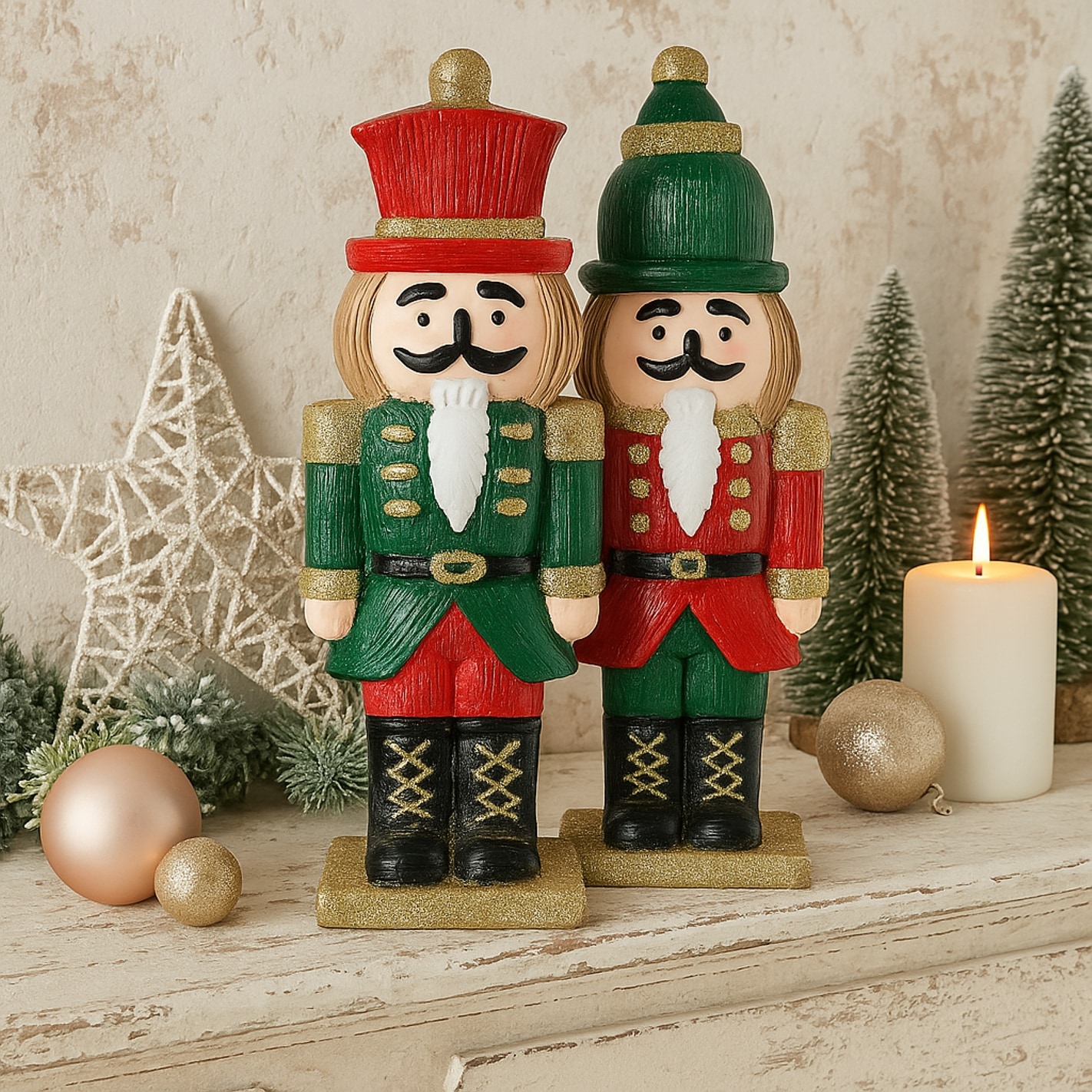 I.GE.A. Dekofigur »Nussknacker« Dekofigur Statue Deko Männchen Weihnachtsdeko