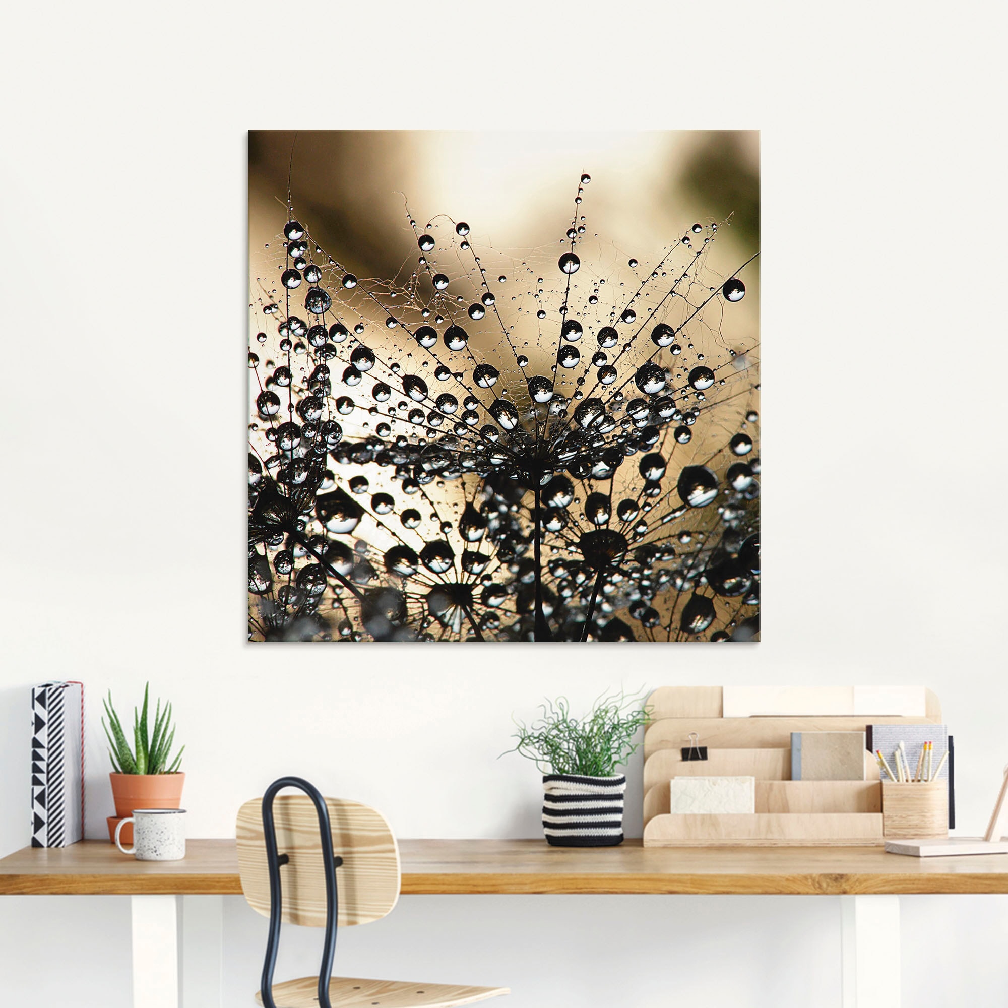 Artland Tableau en verre »Nasser Löwenzahn« 1 cuis tlg. in verschiedenen Grössen