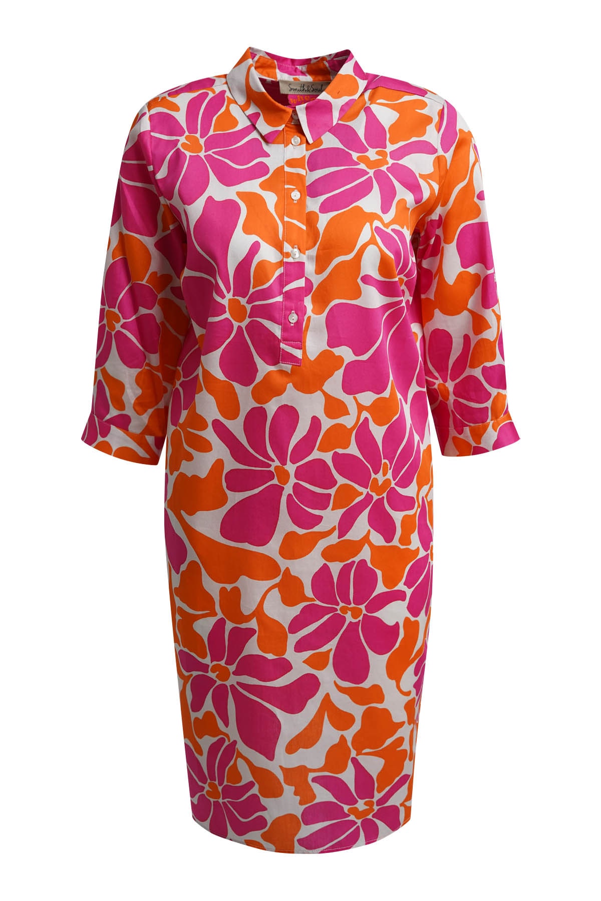 Smith & Soul Hemdblusenkleid Eingrifftaschen mit floralem Allover-Print