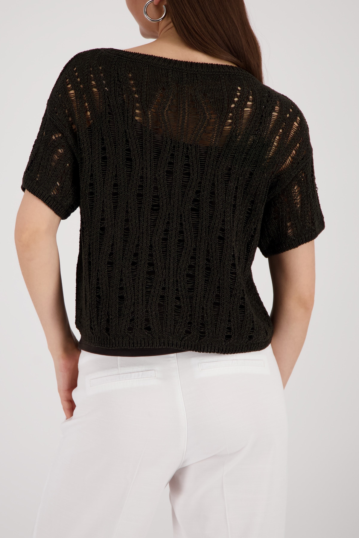 Monari Pull ajouré »Pullover Ajour« Regular fit mit Ajour-Strick