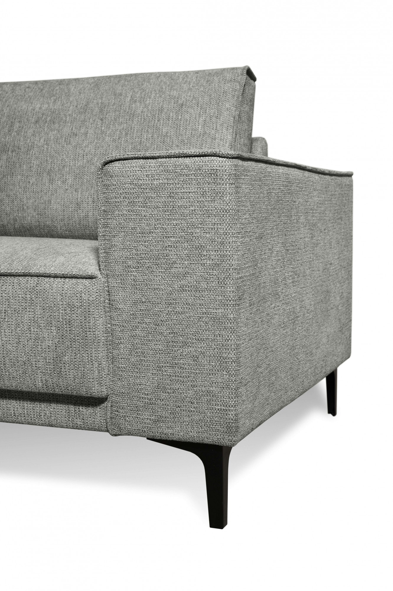 GOODproduct Ecksofa »Casina« mit abgerundeter Ottomane, in einem weichen Chenille-Stoff