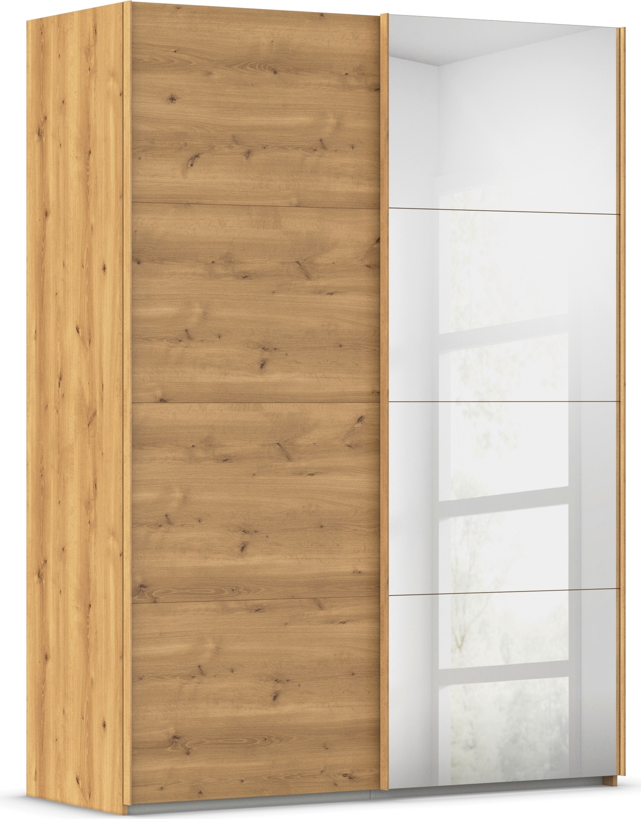 rauch Schwebetürenschrank »Kleiderschrank Schrank Garderobe Schlafzimmerschrank EVELYN« in elegantem Stil mit Spiegel 5 Breiten viel Stauraum MADE IN GERMANY