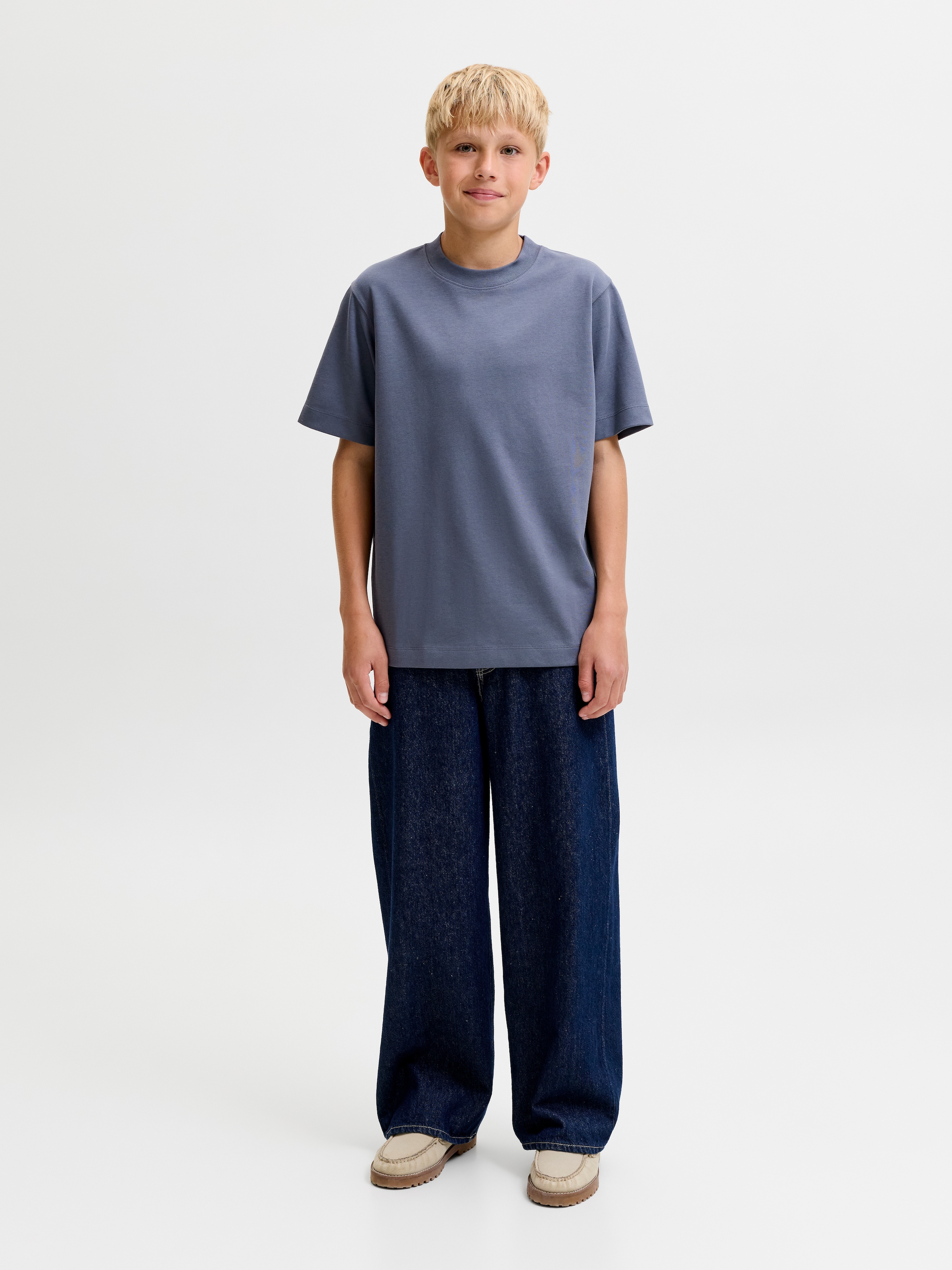 Jack & Jones Junior Rundhalsshirt »JJEBARRON TEE SS O-NECK NOOS JNR« Baumwollmischung, relaxed fit